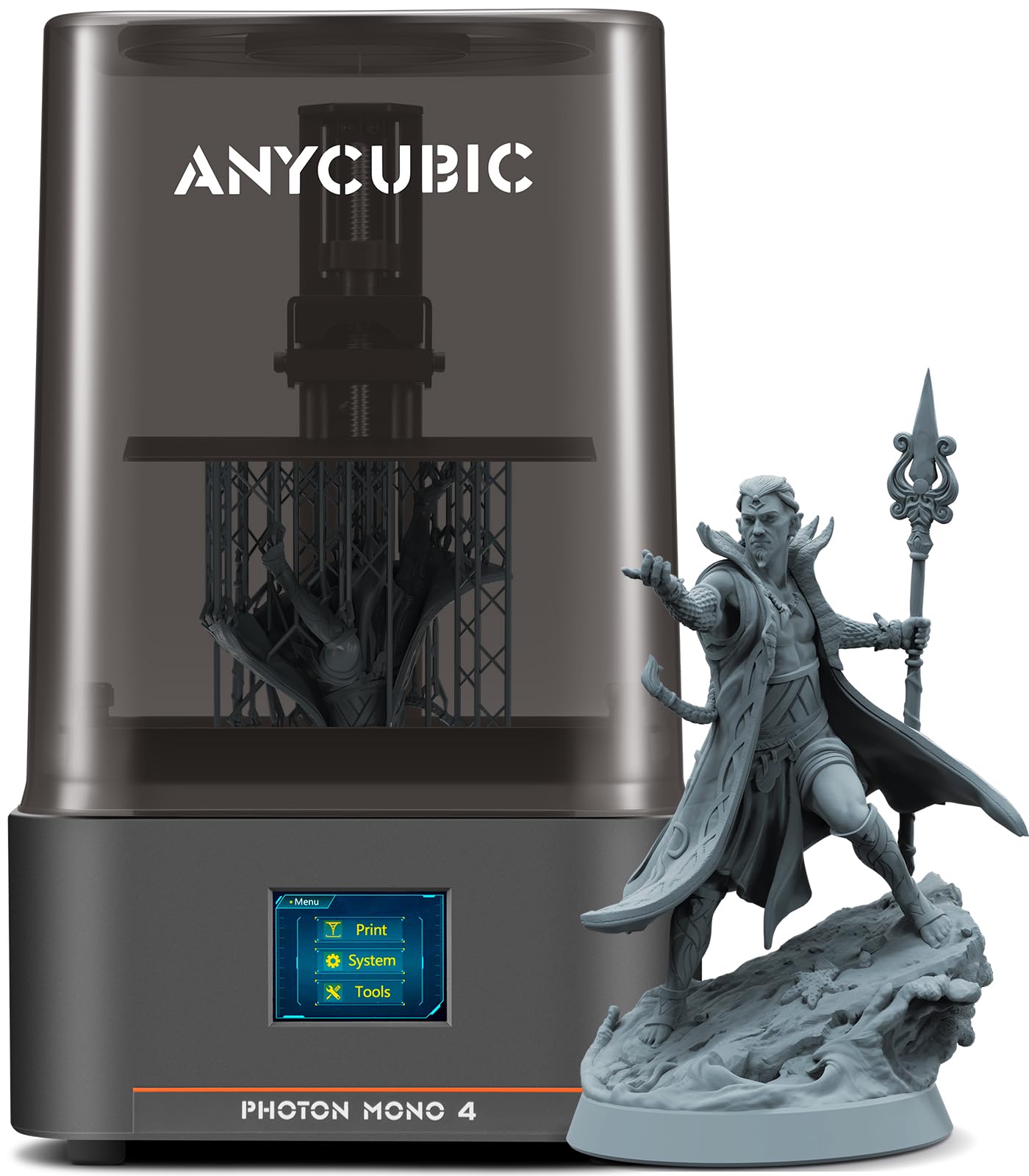 ANYCUBIC 10K Resin 3D Printer, Photon Mono 4 LCD 3D Printer with 7-inch Mono Screen, Upgraded LighTurbo Matrix and Printing Plat