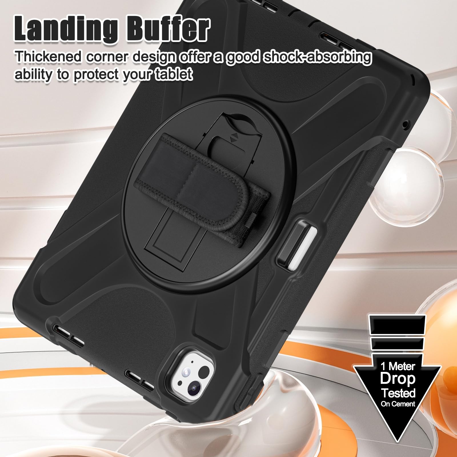 Zenrich Ipad Pro 11 Case 5Th Generation (M4) 2024, Shockproof Heavy Duty Rugged Case For Ipad Pro 11 Inch A2836 A2837 With Kicks