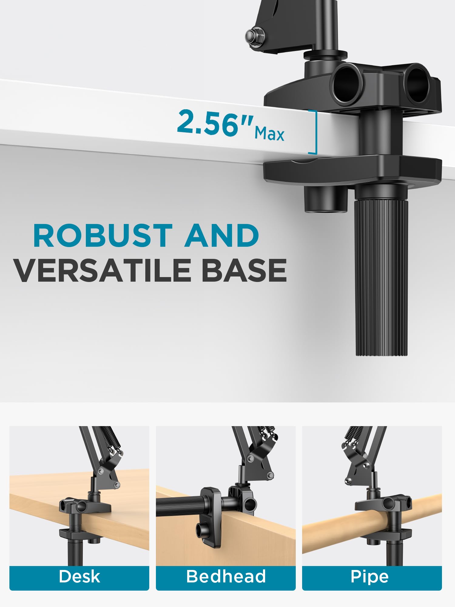 Innogear Tablet Holder For Bed, Overhead Tablet Stand Phone Holder Tablet Mount For Desk 2 Clamps With Swivel Ball Head For Ipad Kindle Switch Graphics Tablets 4 13' Devices