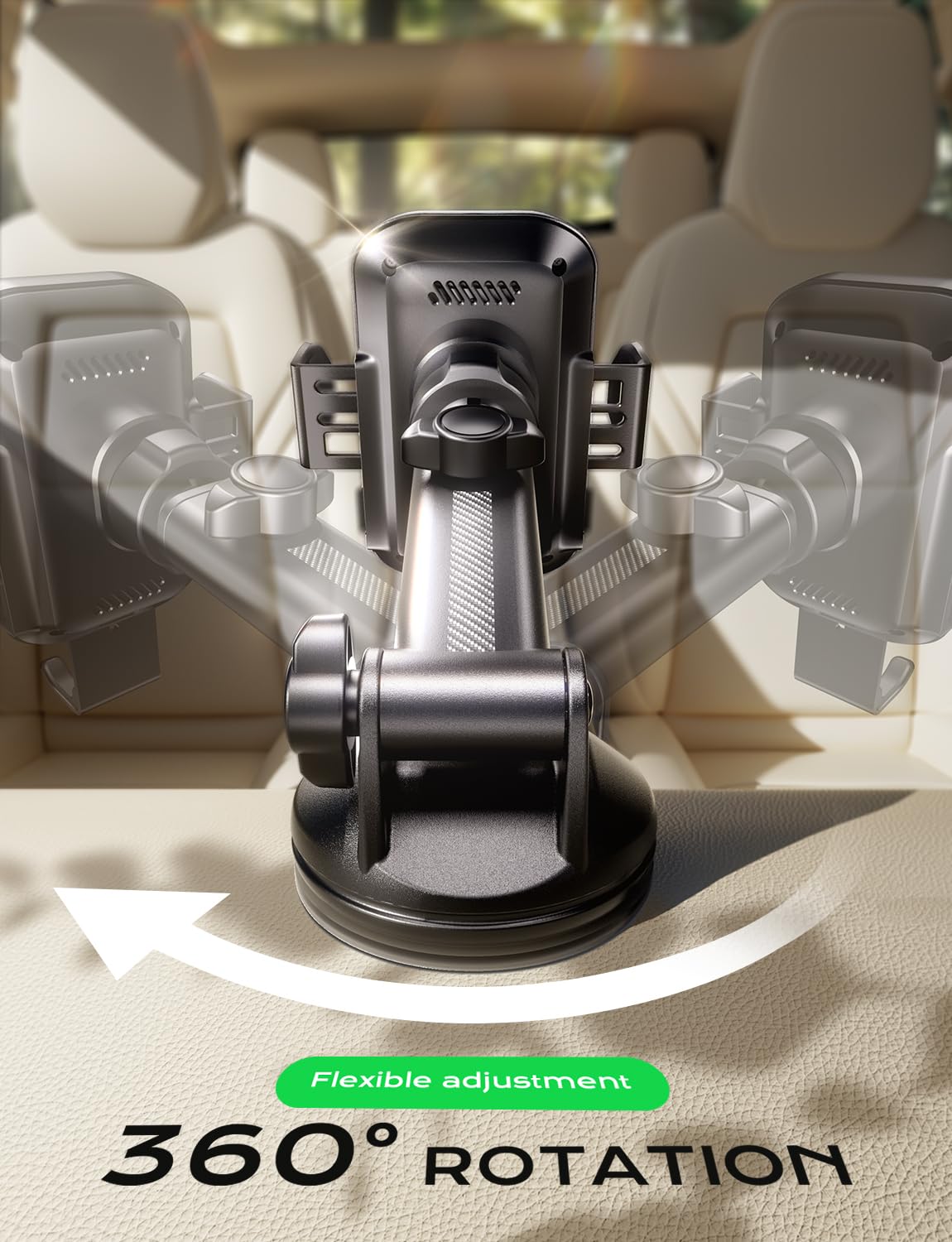 Wireless Car Charger, 15W Fast Charging Auto Clamping Phone Holders, Car Phone Holder Charger Fit For Iphone 16 15 14 13 12 Pro