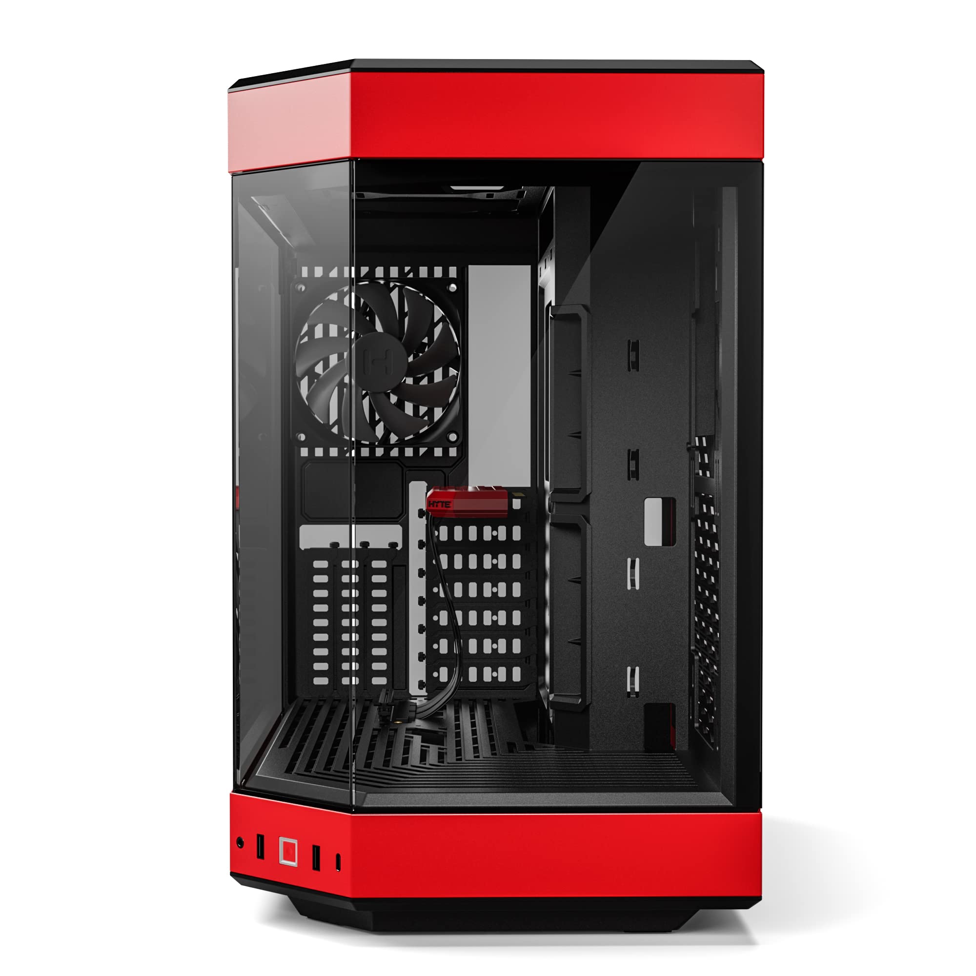 Hyte Y60 Modern Aesthetic Dual Chamber Panoramic Tempered Glass Mid Tower Atx Computer Gaming Case With Pcie 4.0 Riser Cable Inc