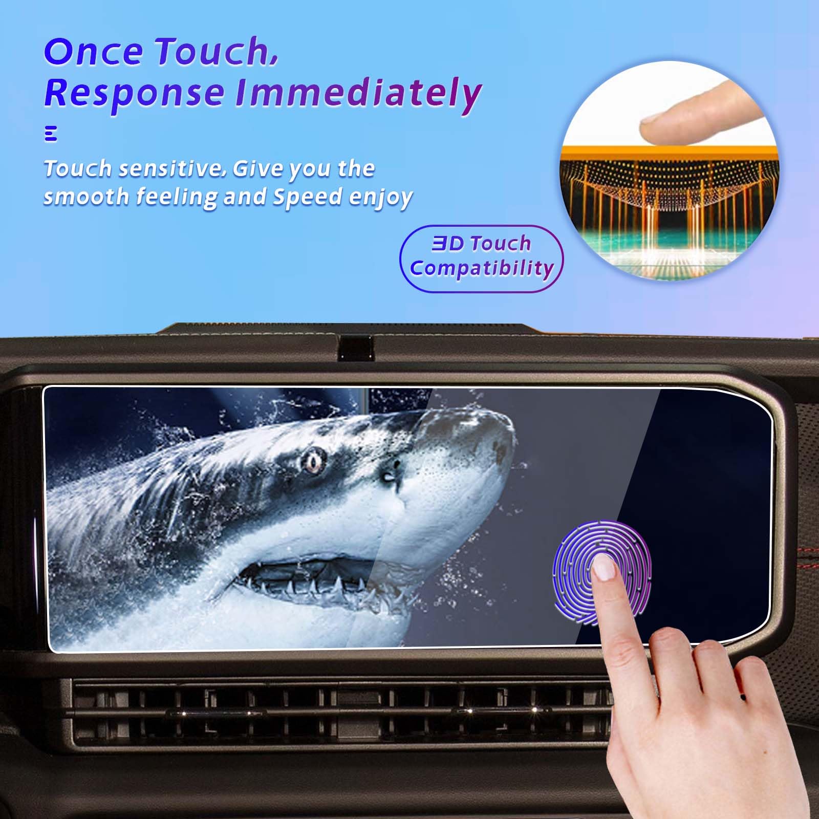 Gfjnfg For 2024 2025 Jeep Wrangler Screen Protector 12.3 Inch, For 2024 Wrangler Jl Gladiator Jt 4Xe Sport Rubicon Sahara Access