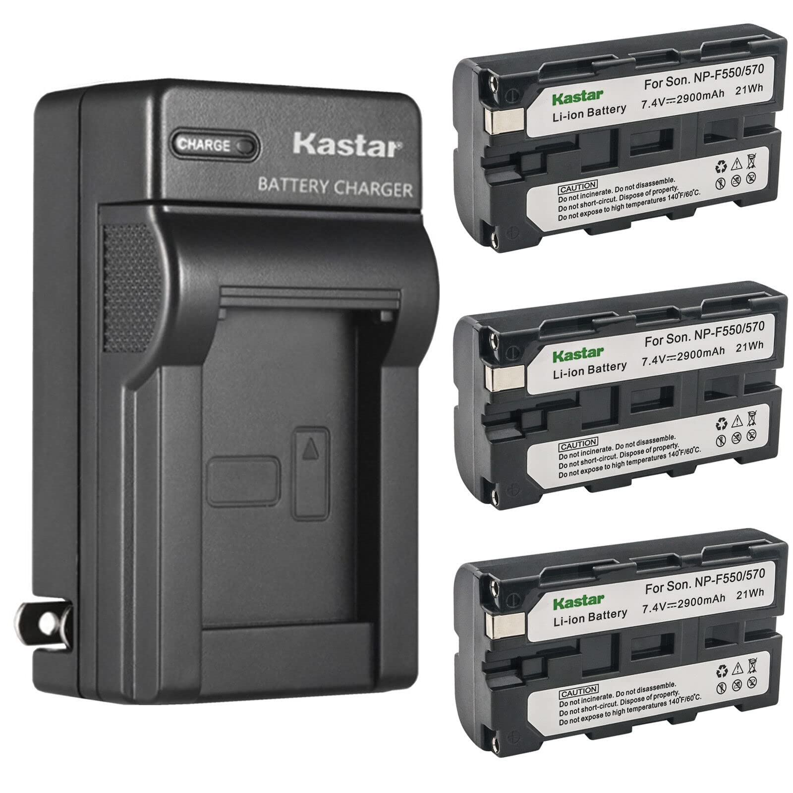 Kastar 3-Pack Battery and AC Wall Charger Replacement for Sony MVC-FD75 MVC-FD81 MVC-FD83 MVC-FD85 MVC-FD87 MVC-FD88 MVC-FD90 MV