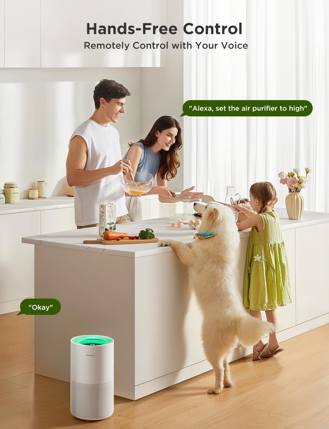 Goveelife Smart Air Purifier For Homes And Large Rooms With Detachable Pre Filter, Covers Up To 1162Ft, Hepa Sleep Mode, App & A