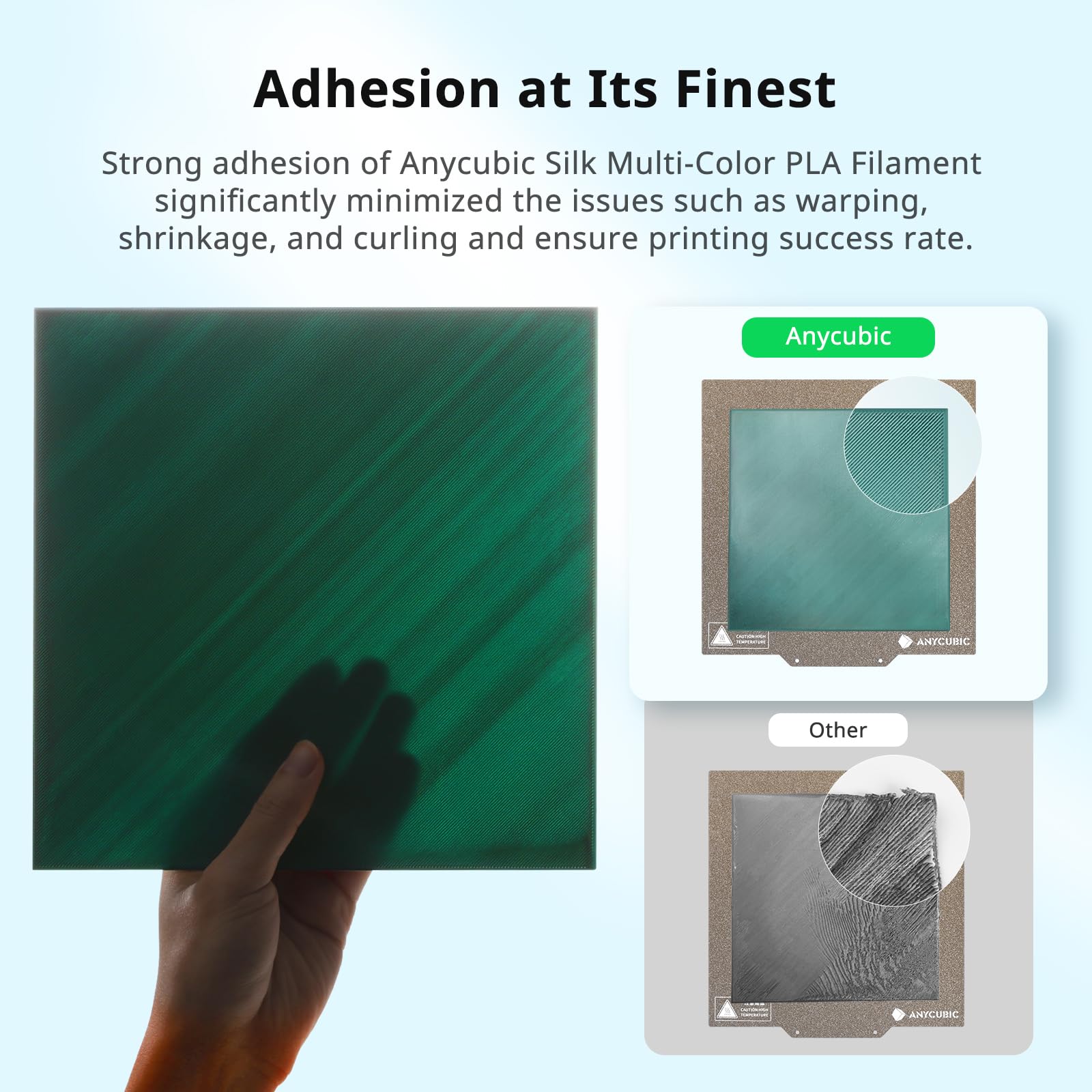 Anycubic Silk Tri Color Pla Filament, 3 In 1 Chrome Coextrusion Color Change 3D Printer Filament 1.75Mm Dimensional Accuracy +/