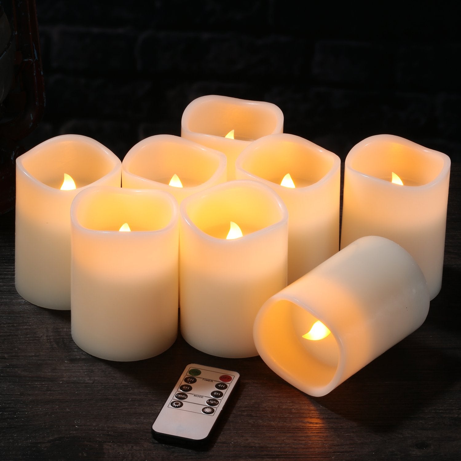 Flameless Candles Battery Operated Candles Set Of 12(D:3'' X H:4'') Pillar Real Wax Led Candles With 10 Key Remote And Cycling 2