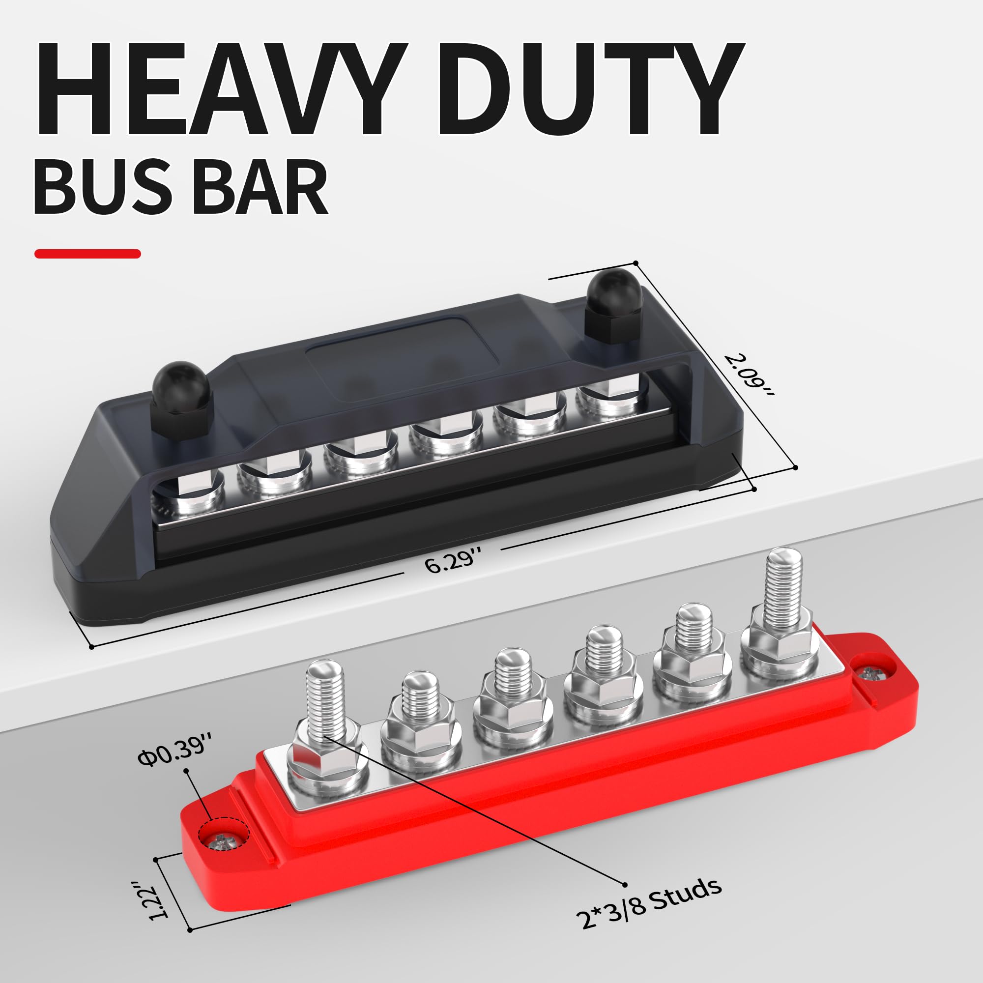 Power Module Bus Bar Rvboatpat 150A Power Distribution Block 12V Bus Bar 6 X 5/16'' Termina ...