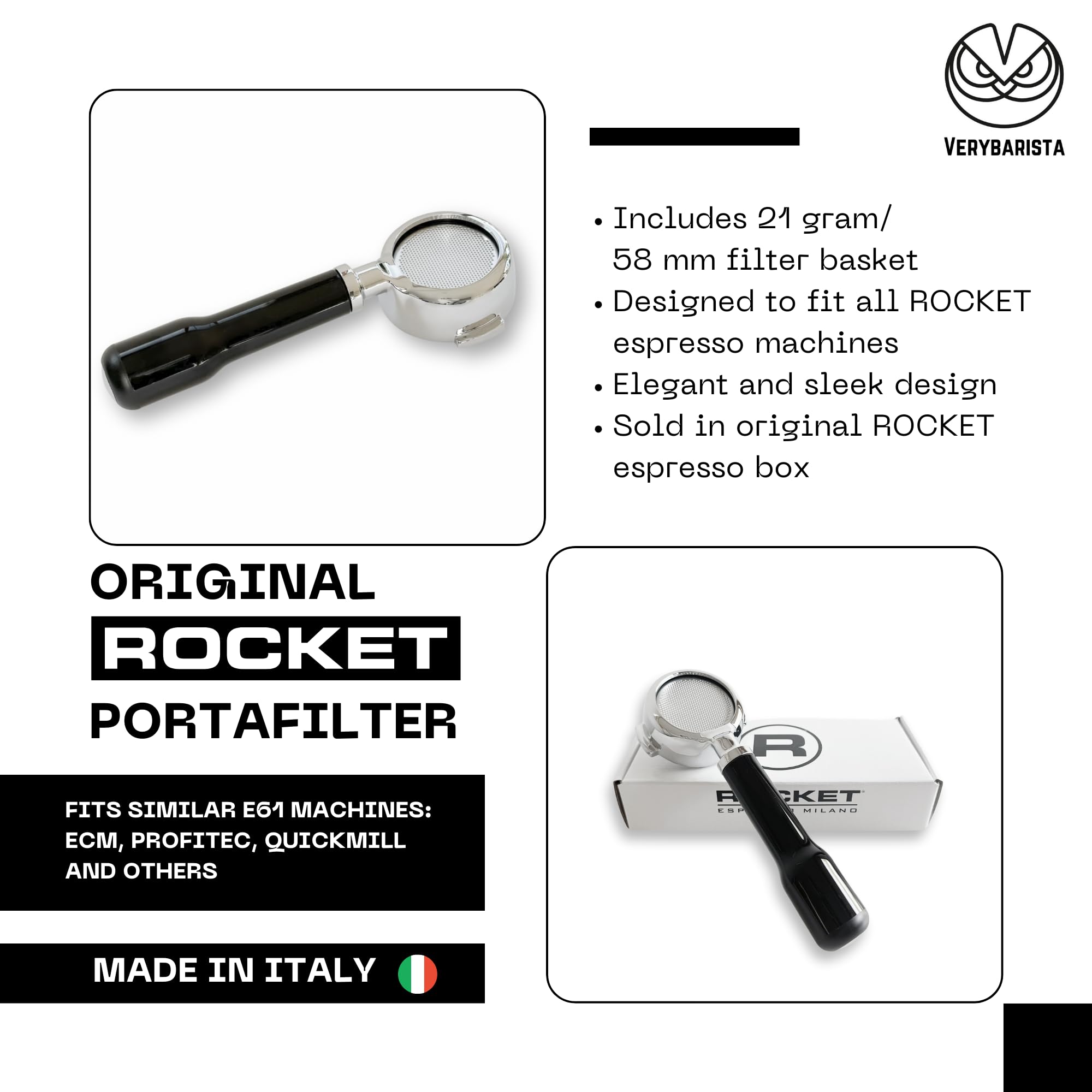 Bottomless Portafilter For Rocket Espresso Machines