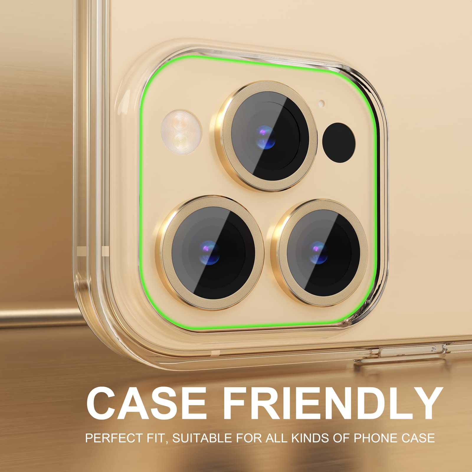 Choiche [3+1 For Iphone 14 Pro/Iphone 14 Pro Max Camera Lens Protector, 9H Tempered Glass Camera Cover Screen Protector Metal Ri