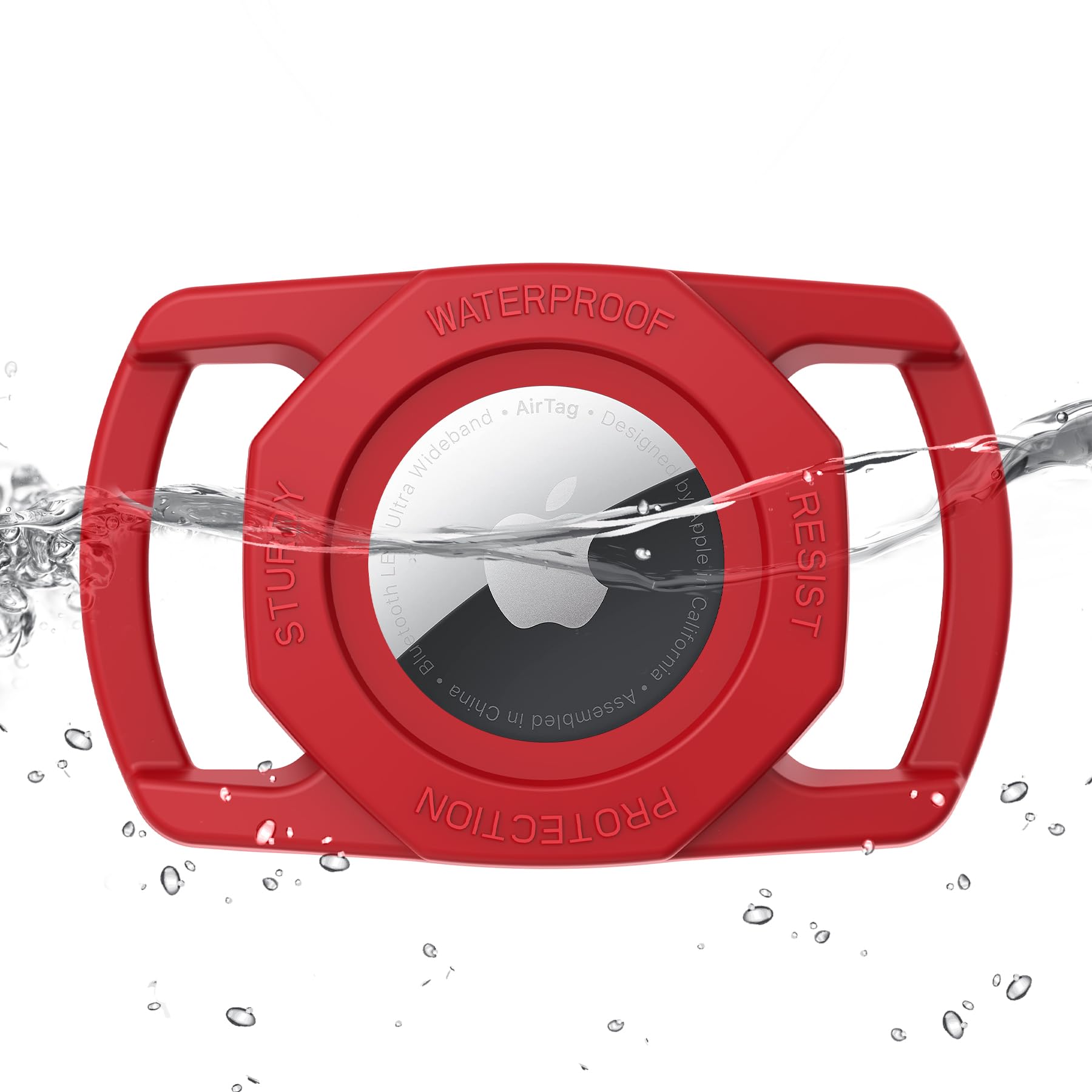 Sankala Waterproof Airtag Case For Dog Collar, [1 Pack] Airtag Dog Collar Holder, Tpu & Silicone Full Body Covered Anti Lost App