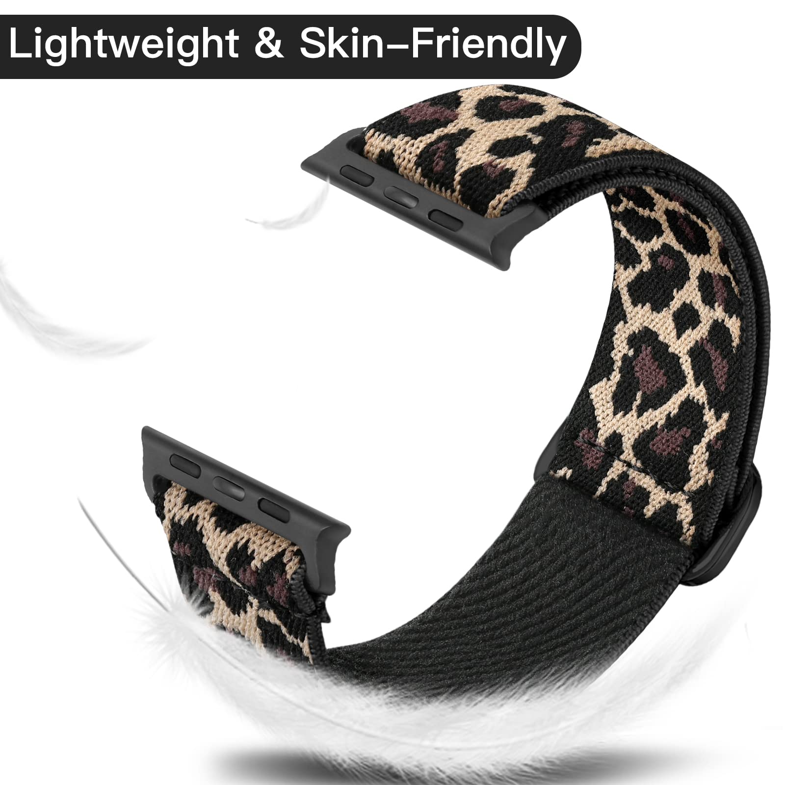 Lerobo Compatible With Apple Watch Bands For Women 40Mm 38Mm 41Mm 42Mm Soft Nylon Stretchy Solo Loop For Iwatch Bands Se Series