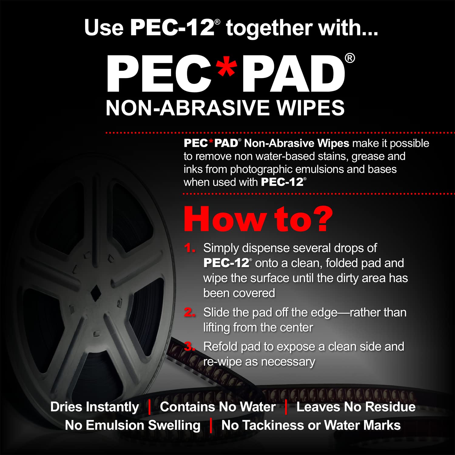 Pec 12 Photographic Emulsion Cleaner   Non Water Based Stain, Grease, And Ink Remover From Emulsions And Bases For Cleaning Film, Photo Negatives, B&W Slide   With Dropper Tip (2Oz)