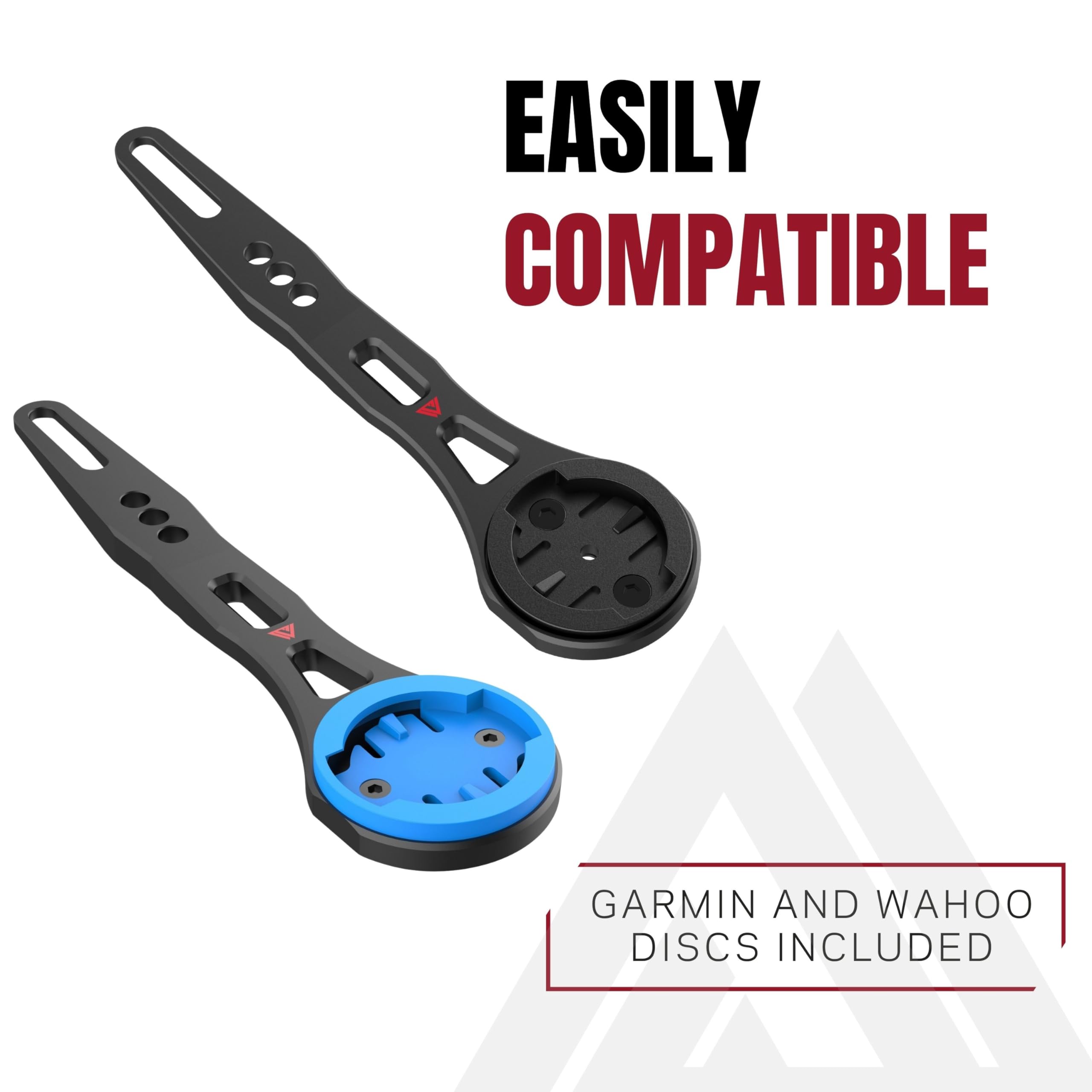 Kom Cycling Integrated Handlebar Mount Wahoo Mount For Integrated Handlebars Made With Cnc Alumninumn Fits Bars Such As Shimano, Fsa, Canyon, Ritchey, And Many Others! (Mount With Gopro Adapter)