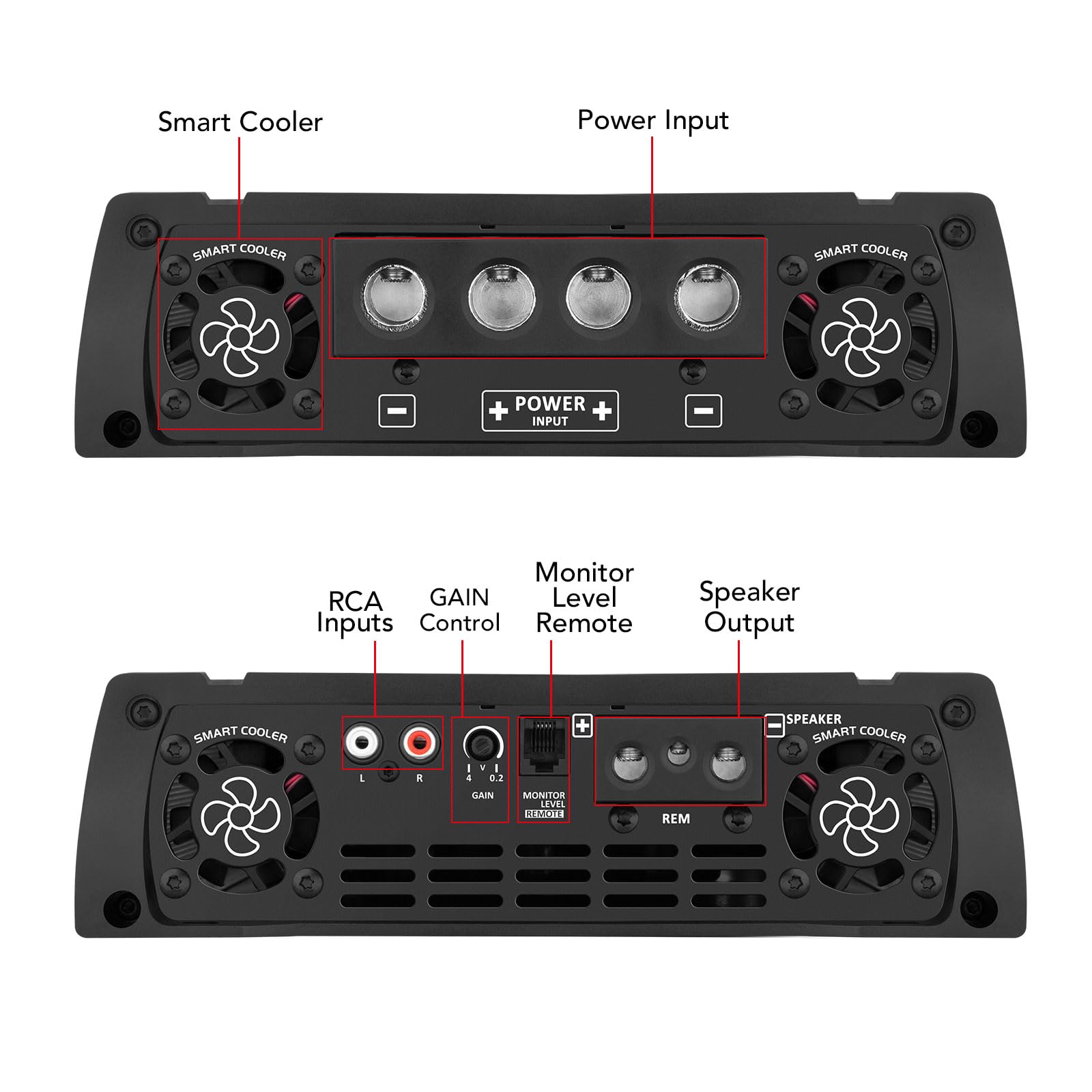 Taramps T 12.000 Chipeo Amplifier 2 Ohms 12000 Watts Rms 1 Channel Car Audio Peak Power 13300W Rms Monoblock Amp, Compatible Wit