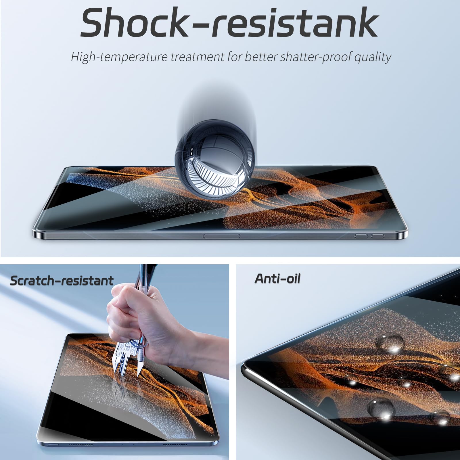 Zenrich [2Pack] Anti Blue Light Tempered Glass Screen Protector For Samsung Galaxy Tab S9 Ultra 2023/Tab S8 Ultra 2020 14.6 Inch