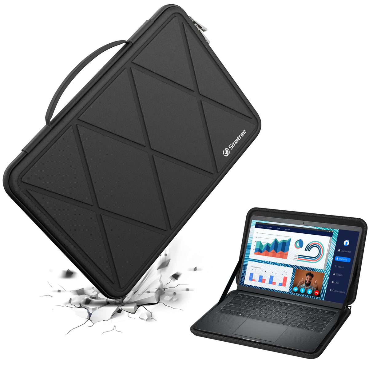 Smatree Hard EVA Protective Sleeve Case Compatible for 14 inch Dell Vostro 14 3430 Laptop, for 14 inch Dell Inspiron 14 3420 Laptop Water-Proof Sleeve (X8040)