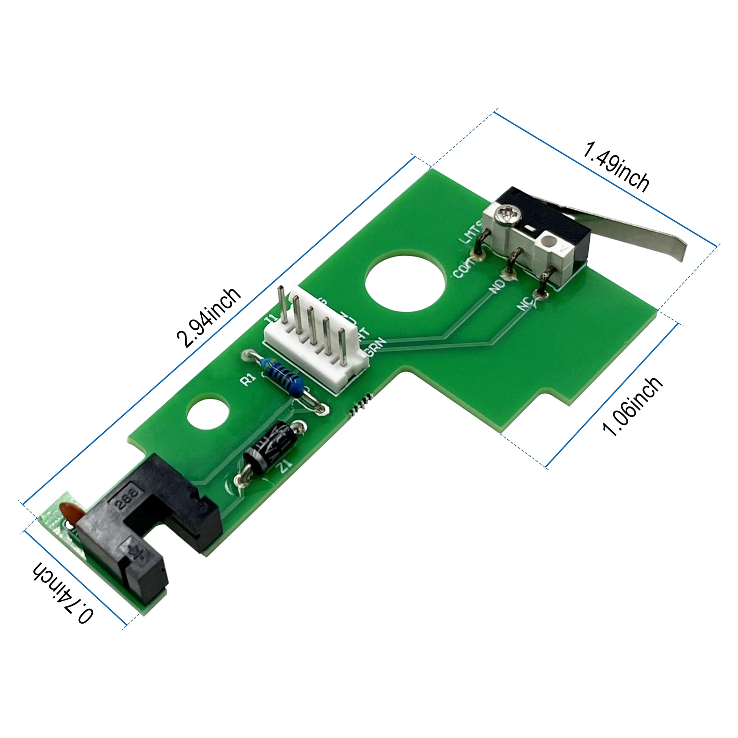 Rev Counter Board Compatible With Fm350 Fm352 Fm500 Fm502 Fm600 2000Xl,Replacement For Mighty Mule Gto Rvctbd50, Green