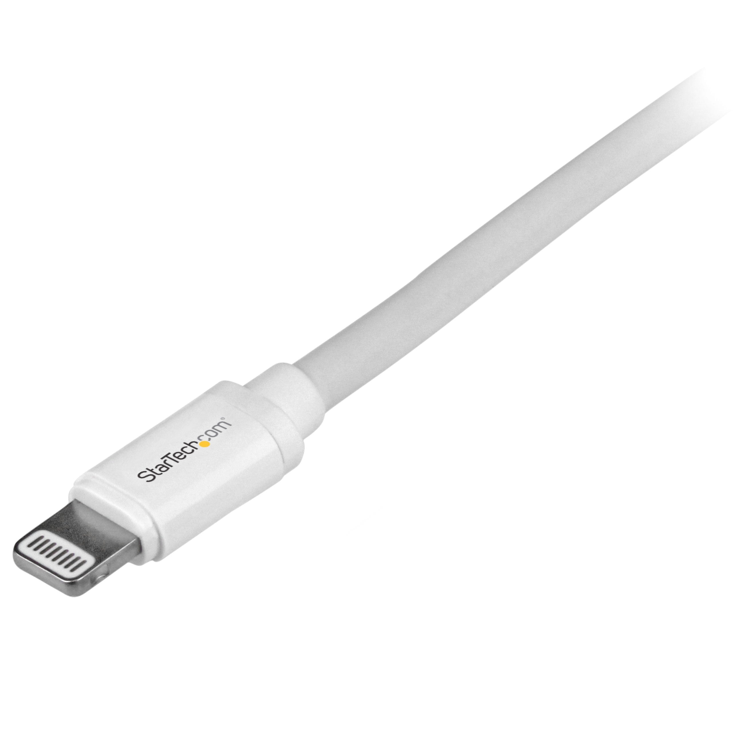 Startech.Com 2M (6Ft) Long White Apple 8 Pin Lightning Connector To Usb Cable For Iphone / Ipod / Ipad   Charge And Sync Cable (