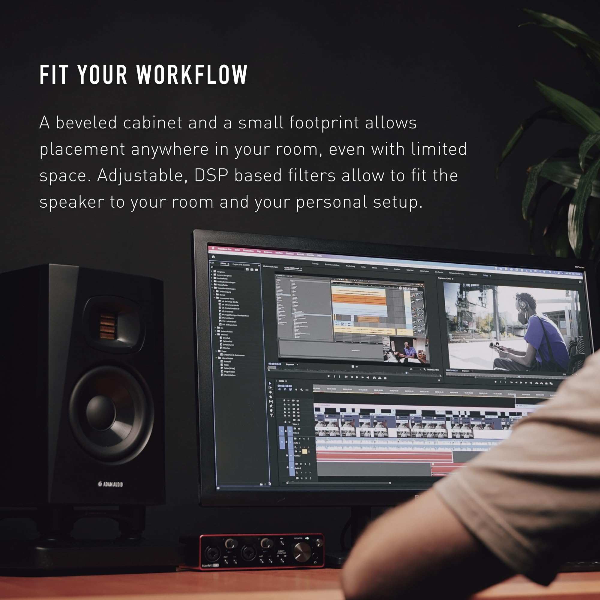 Adam Audio T5V Studio Monitor For Recording, Mixing And Mastering, Studio Quality Sound (Single)