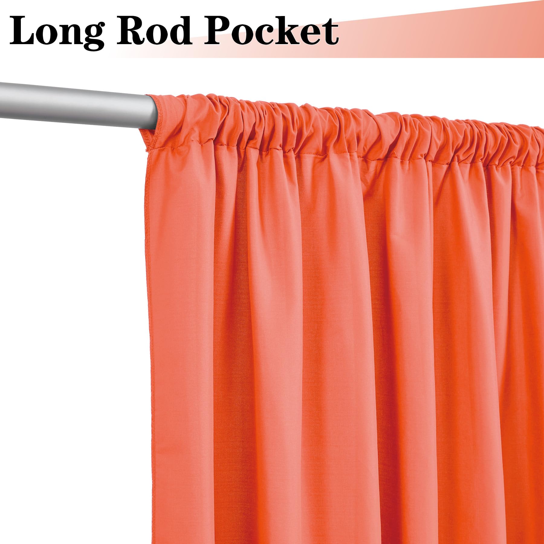 20X10Ft Black Backdrop Curtains For Party, 4 Panels 5X10Ft Thick Polyester Backdrop Drapes, Wrinkle Resistant Photography Backgr