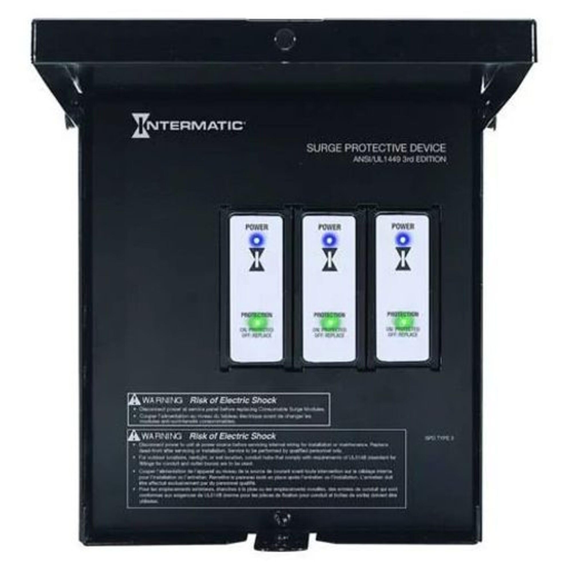 Intermatic Ig2280-Om Surge Protector, 20Ka In/100Ka Sccr Single Phase SPD Type 2 - Outdoor Metal Housing (Nema Type 3R)