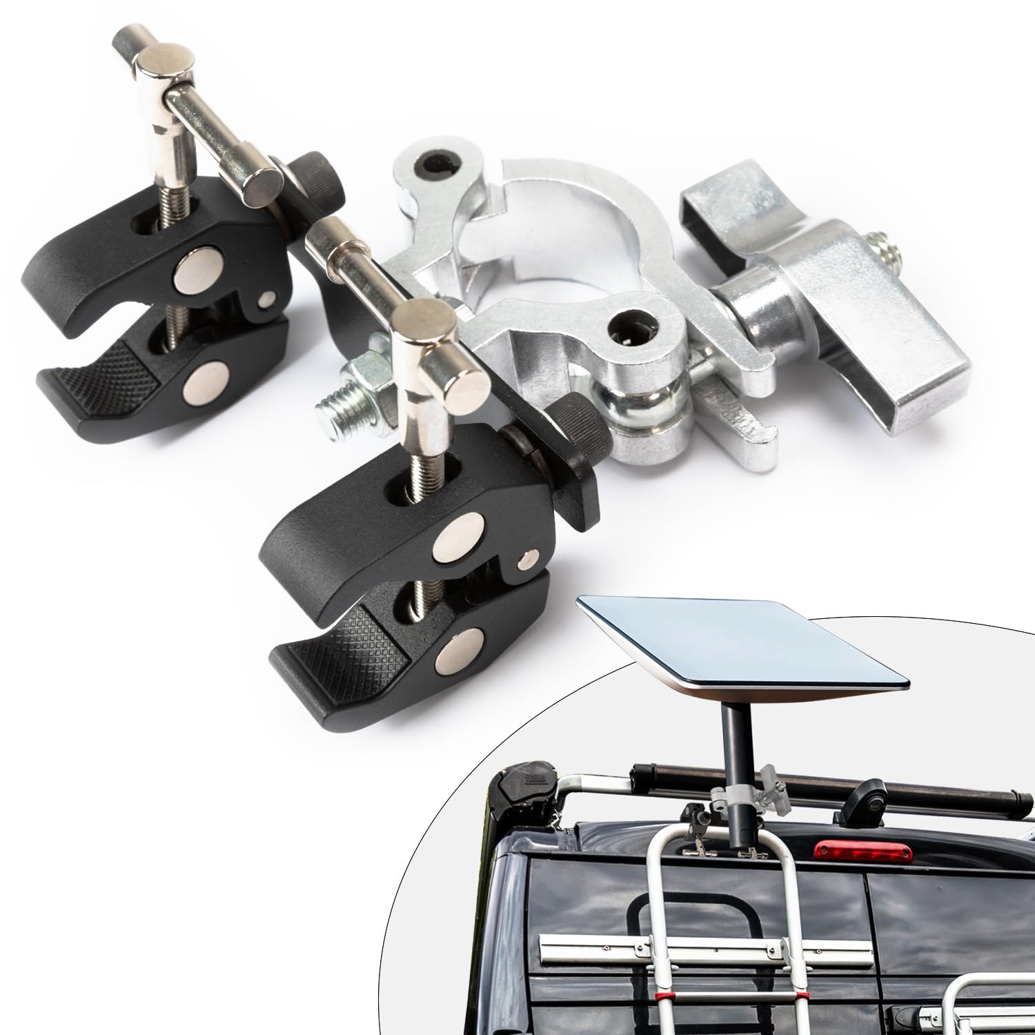 Aspotify Starlink Mount Clamp, Starlink Mounting Kit, Starlink Rv Mount For Starlink Pole Mount, Starlink Roof Mount, Outdoor Po