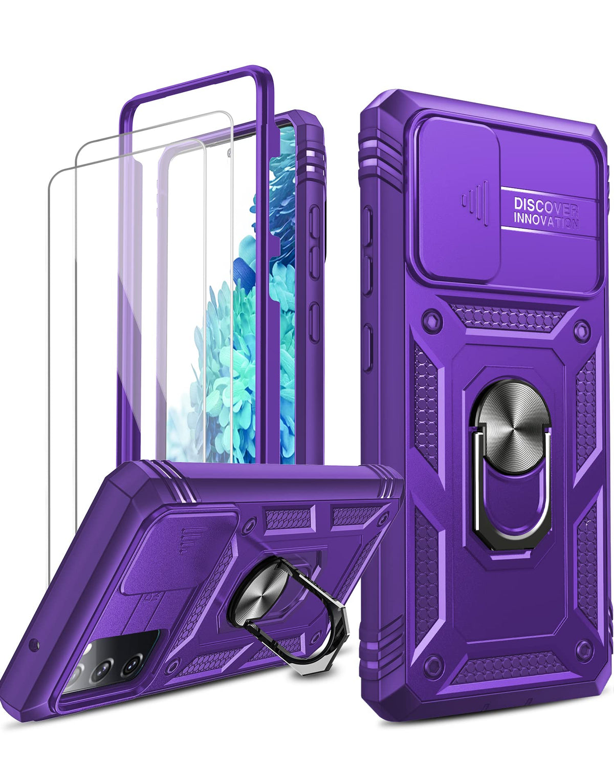 Leyi For Samsung Galaxy S20 Fe Case: Galaxy S20 Fe 5G Case With Slide Camera Cover + [2 Packs] Screen Protector, Military Grade 