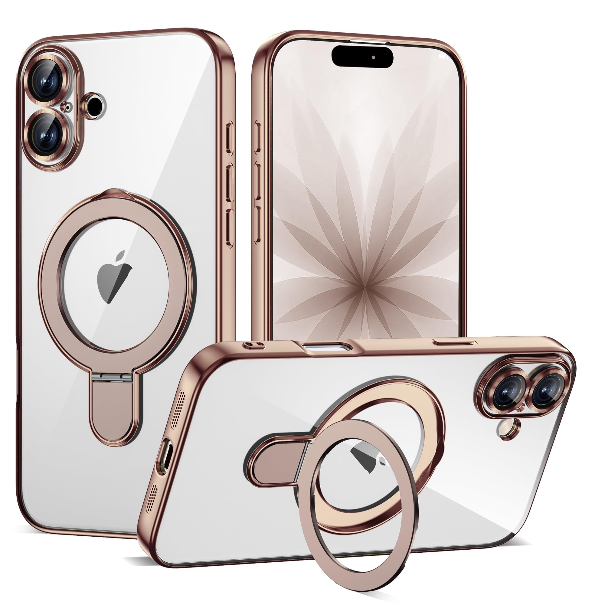 ETPESOK Compatible with iPhone 17 Case with Invisible Magnetic Ring Stand [Compatible with Mag-Safe] [Full Camera Lens Protector