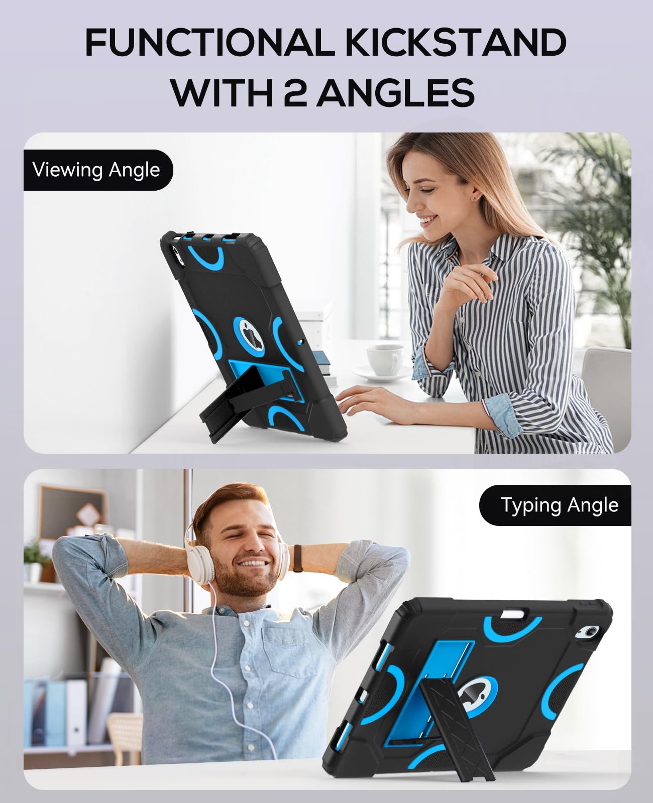 Cantis Case For Ipad Air 11 Inch M2 (2024), Ipad Air 5Th Generation (2022)/ Ipad Air 4Th Gen (2020) 10.9 Inch, Heavy Duty Shockp