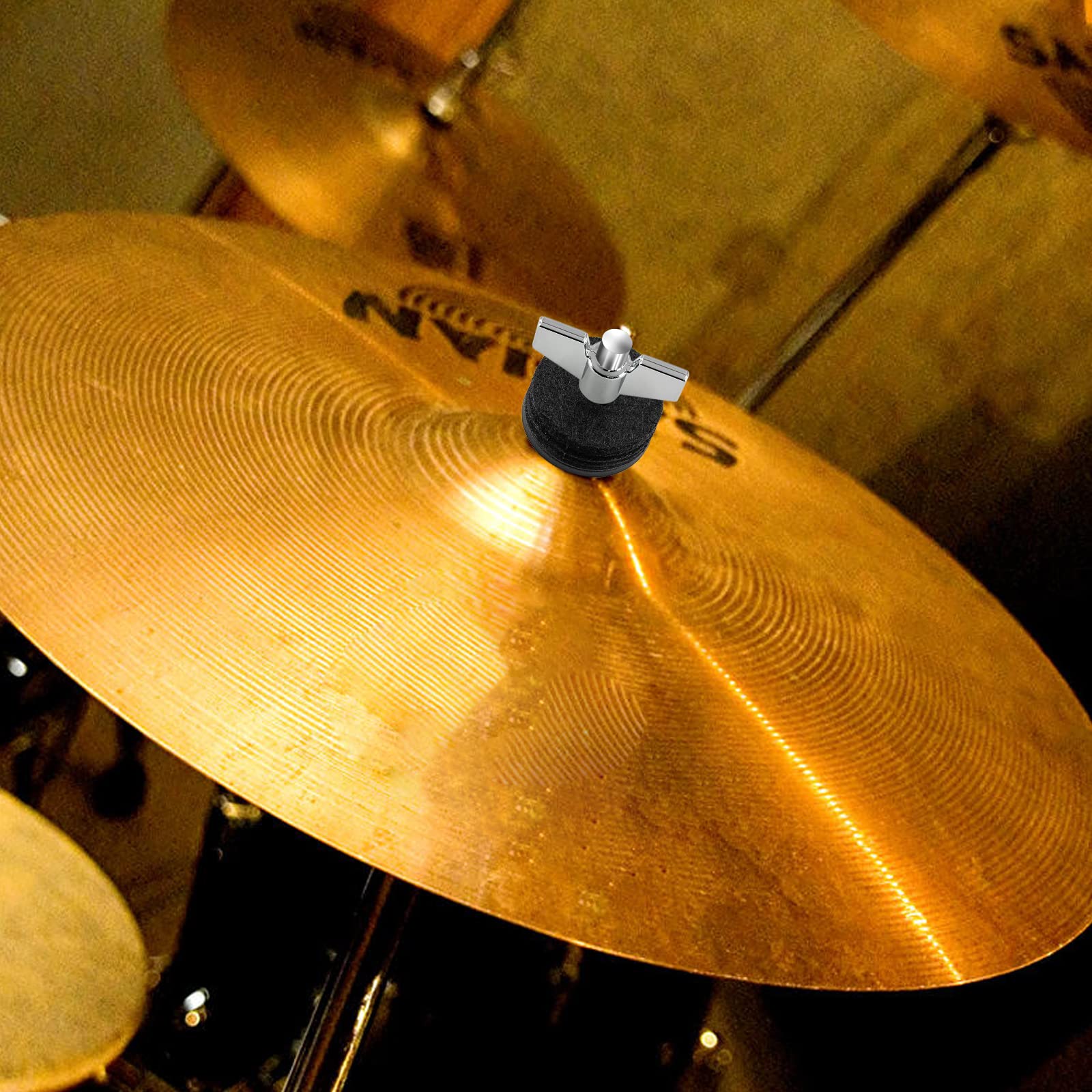 Jiozermi 21Pcs Cymbal Replacement Accessories, Cymbal Parts Include Felt Cymbal Sleeves With Base, Washers, Wing Nuts, Cymbal Fe