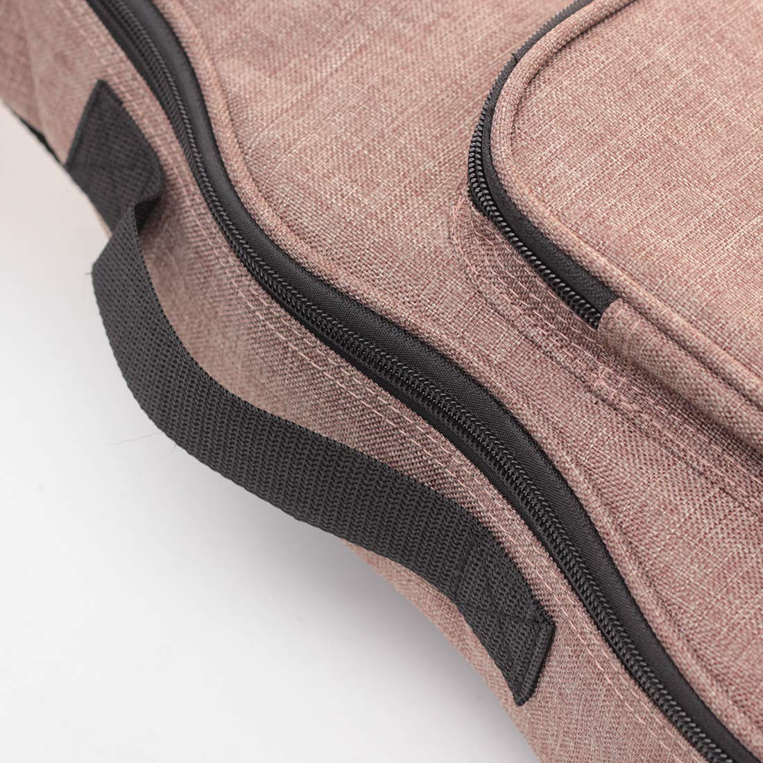 Longteam Linen Simple Ukulele Case 10Mm Sponge Portable Waterproof Ukuleles Bag Cover Uke Gig Bag With Accessory Storage Pocket