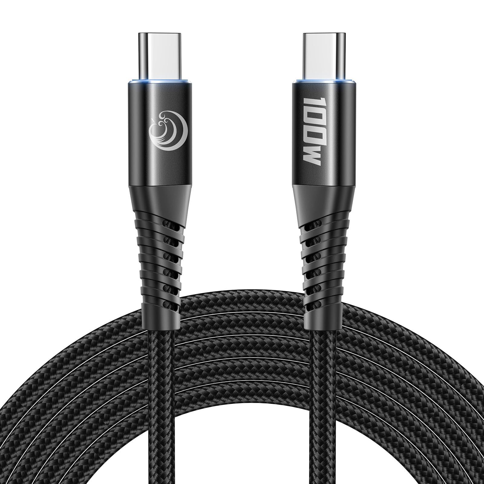 Aioneus USB C to USB C Cable, 10ft 100W Type C to Type C Charger Cord Fast Charging Nylon Braided Long USBC Cable for Samsung S2