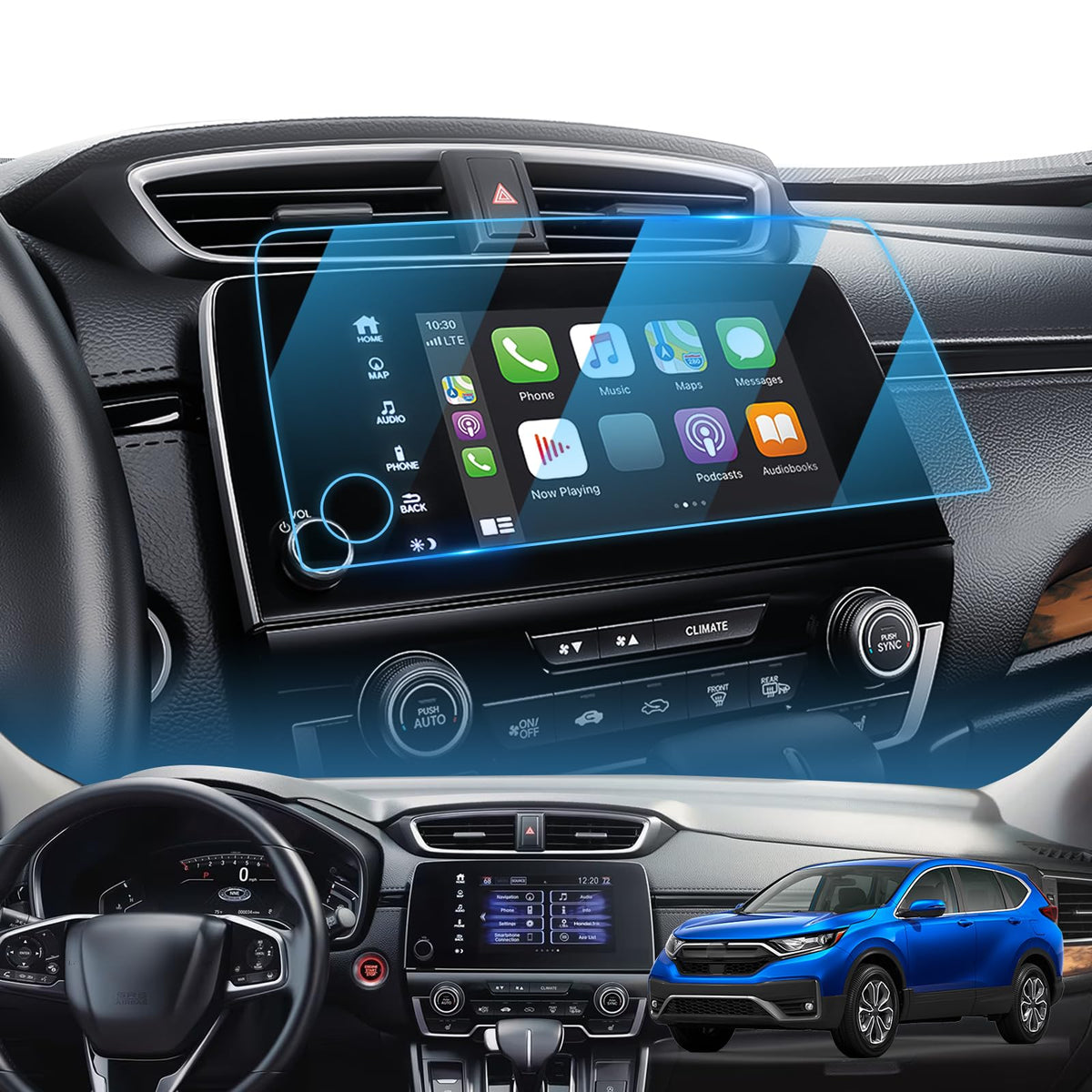 Lfotpp 2022 Crv Screen Protector For 2017-2020 2021 2022 Hnoda Crv Lx Ex Ex-L Touring Special Edition Hybrid 7 Inch Infotainment Screen Protector 2022 Cr-V Hybrid Touring Screen Protector Accessories