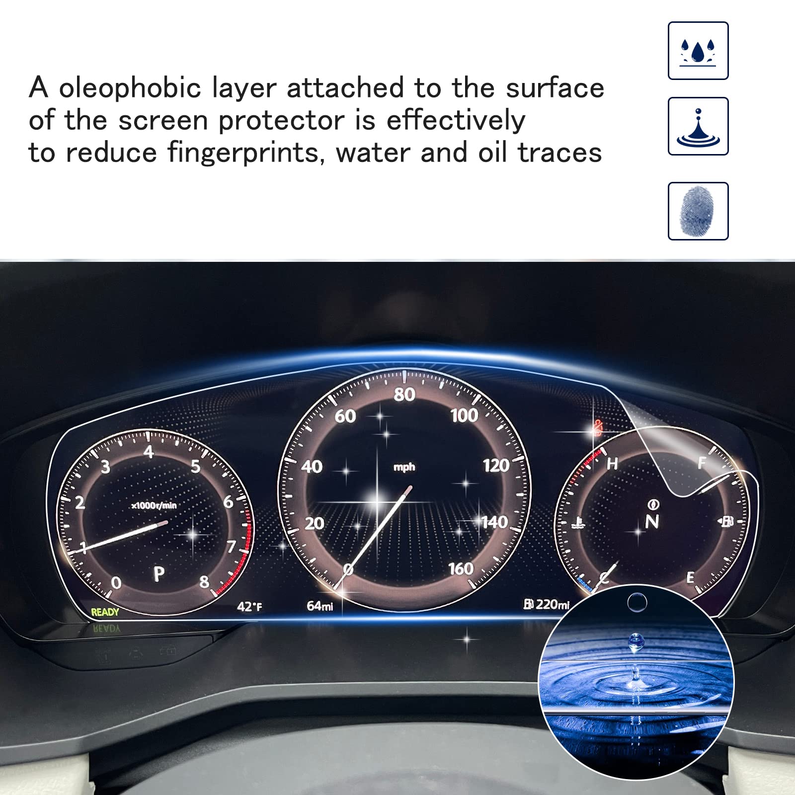 Shaohao For 2024 Mazda Cx 90 Screen Protector 12.3 In 2024 Cx 90 Screen Protector 12.3' Hd Clear Lcd Meter Display Screen Mazda Cx 90 2024 Accessories