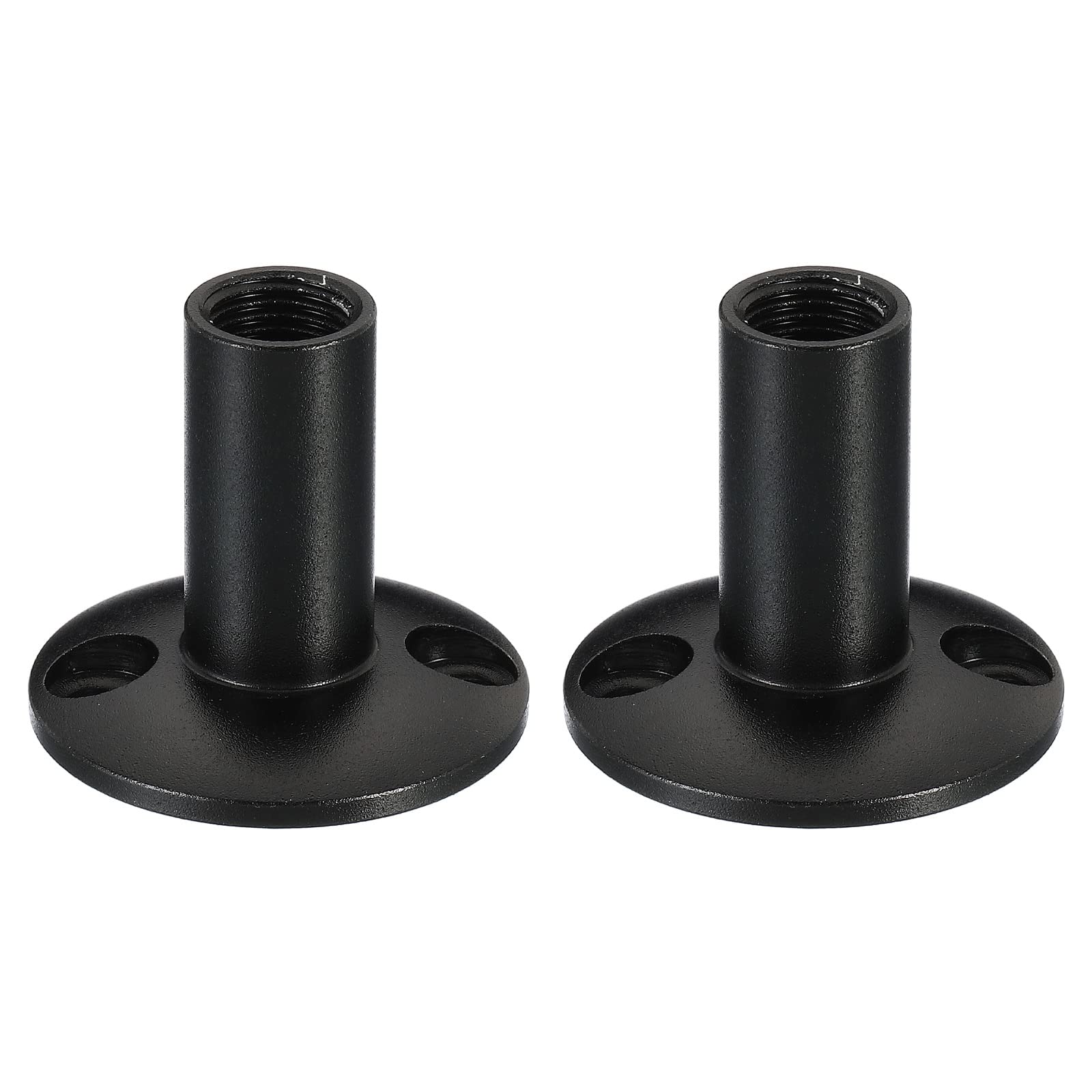 Patikil Microphone Flange Mount, 2 Pack M10 Fine Thread Female Thread Nut Screw Round Base For Microphone Gooseneck Hose Adapter