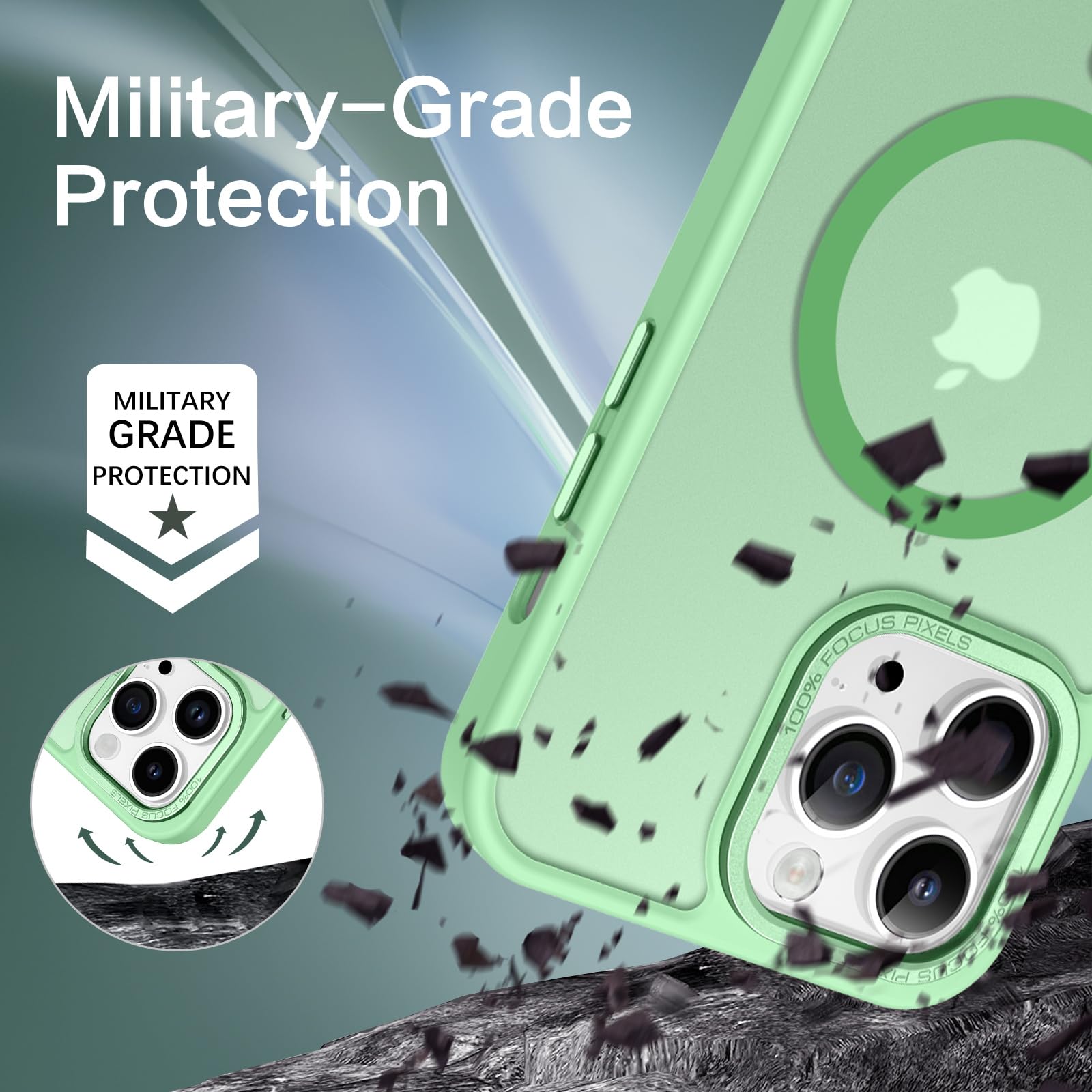 Bentoben Magnetic For Iphone 13 Pro Case, [Compatible With Magsafe] Translucent Matte Slim Shockproof Women Men Girl Protective