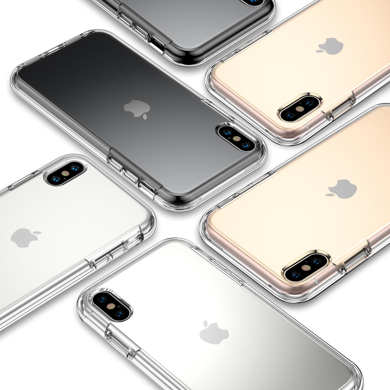 Coolqo Compatible For Iphone X/Xs Case [10 Ft Military Grade Drop Protection][2 X Tempered Glass Screen Protector][Dual Layer] H