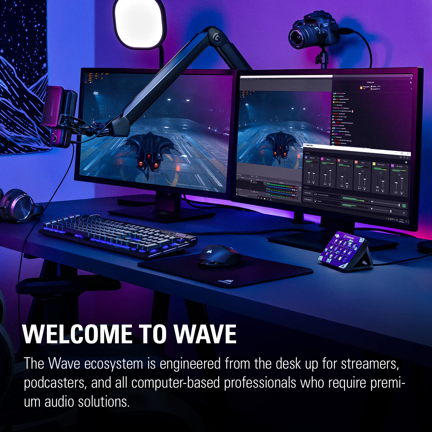 Elgato Wave Mic Arm   Premium Broadcasting Boom Arm With Cable Management Channels, Desk Clamp, 1/4'' Thread Adapters, Fully Adj