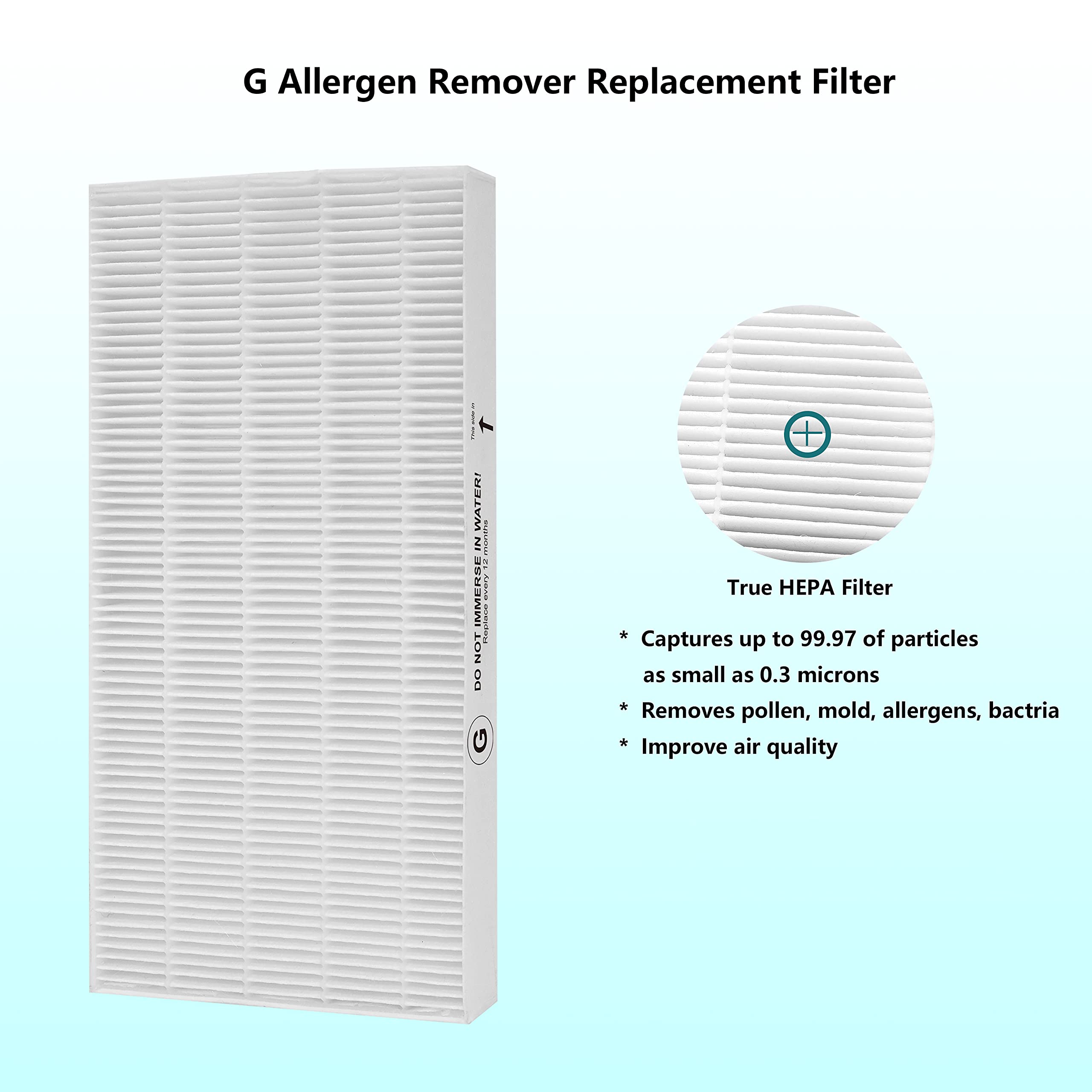 Lhari Hrf G1 True Hepa Replacement Filter G, Compatible With Honeywell Hpa020 Hpa020B & Hap030 Hpa030B Air Purifiers, Part # Hrf