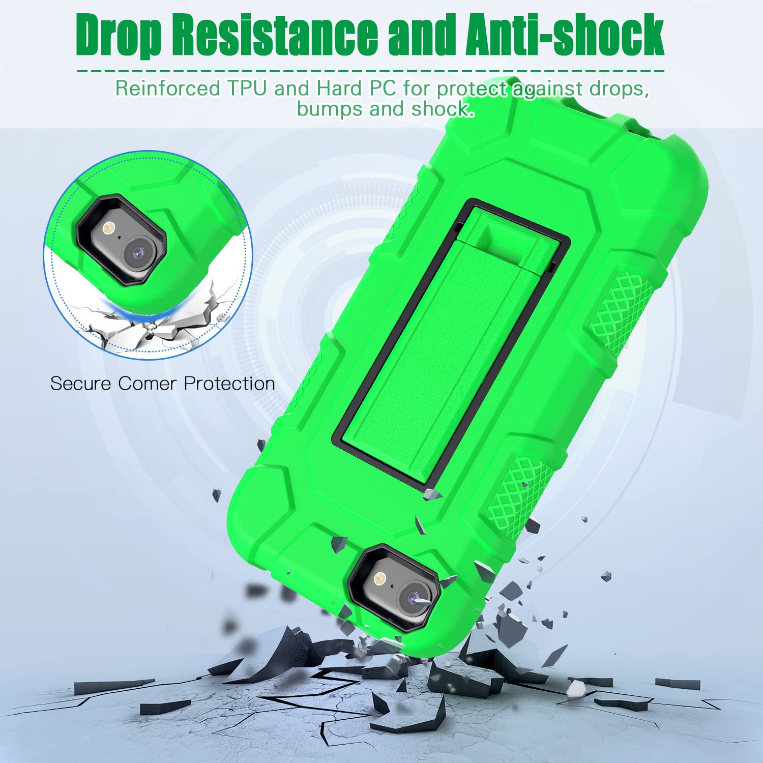 Zonefoker For Ipod Touch 7Th Generation Case, Ipod Touch 6Th / 5Th Generation Case Heavy Duty Shockproof Rugged Cover For Apple