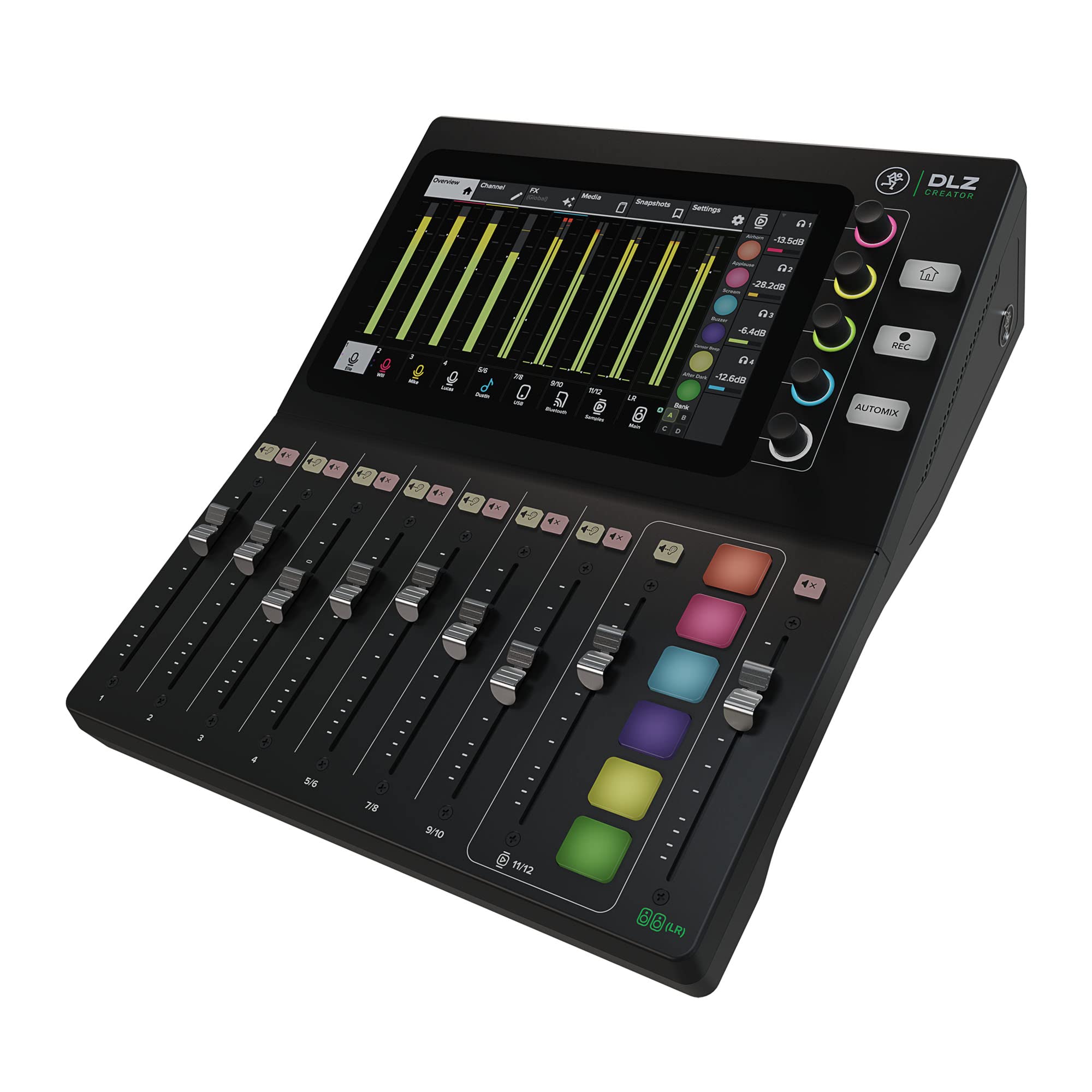 Mackie DLZ Creator Adaptive Digital Mixer for Podcasting, Streaming and YouTube with User Modes, Mix Agent Technology, Auto Mix,