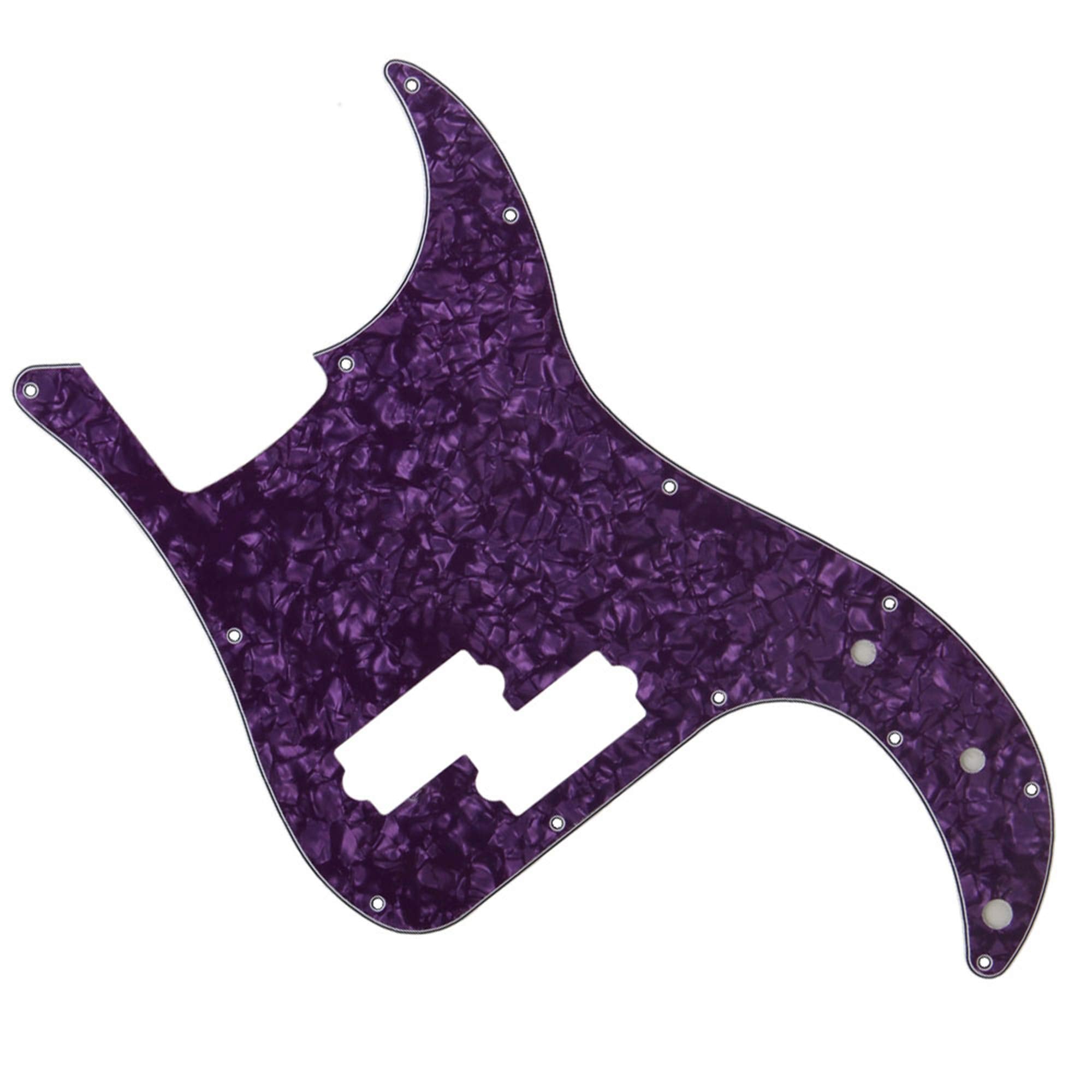 Bqlzr Purple Pearl Pvc 3 Ply Bass Pickguard Scratch Plate For Pb Electric Bass Guitar 13 Screw Holes