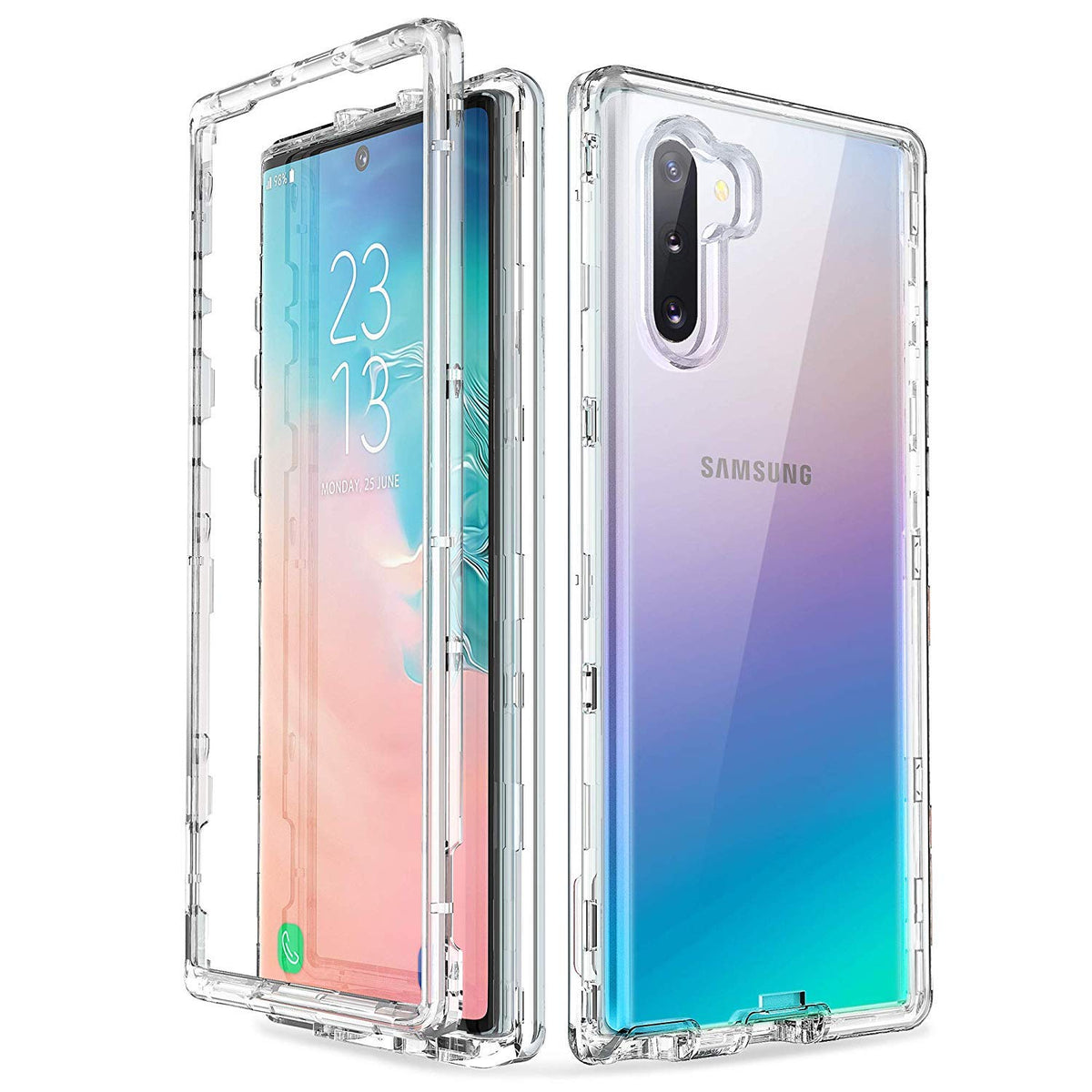 Ulak Galaxy Note 10 Case, Heavy Duty Shockproof Rugged Protection Case Transparent Soft Tpu Protective Cover For Samsung Galaxy 