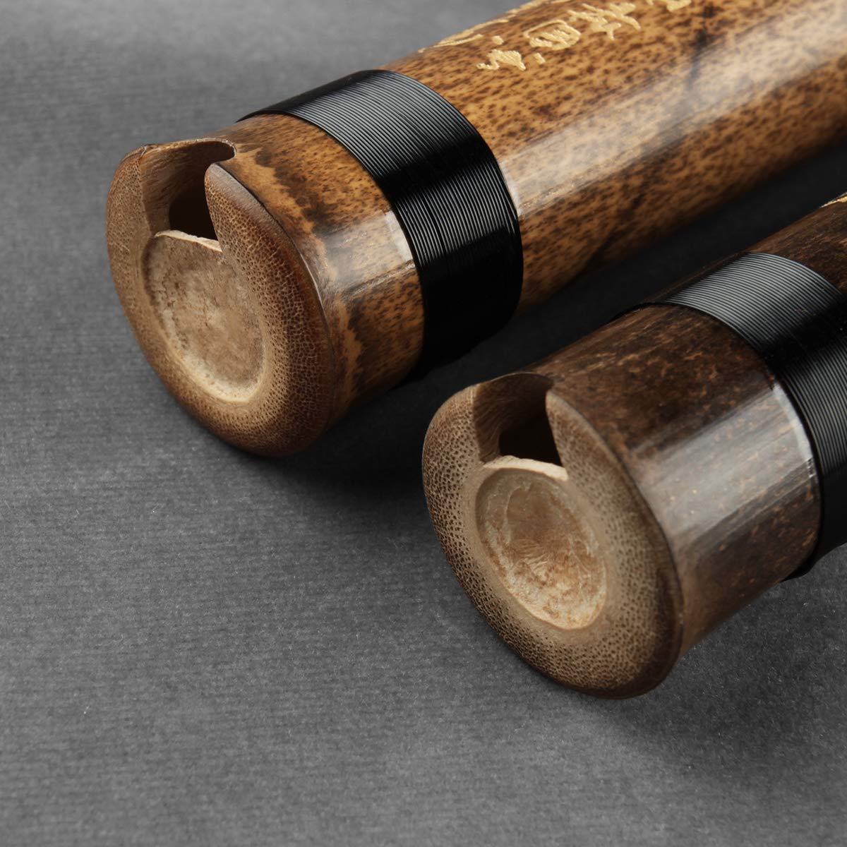 Separable Two Sections Plug In Brown Vertical Purple Bamboo Flute Key G Traditional Chinese Musical Instrument Update Level Wood