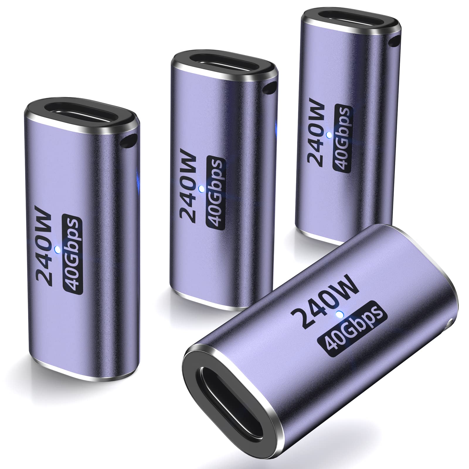 Duhesin Usb C Coupler (4 Pack)   Female To Female Adapter, Pd 240W, 40 Gbps, 8K 60Hz Video, Compatible With Thunderbolt 4/3, Macbook Pro/Air, Usb C Hub & More Type C Devices