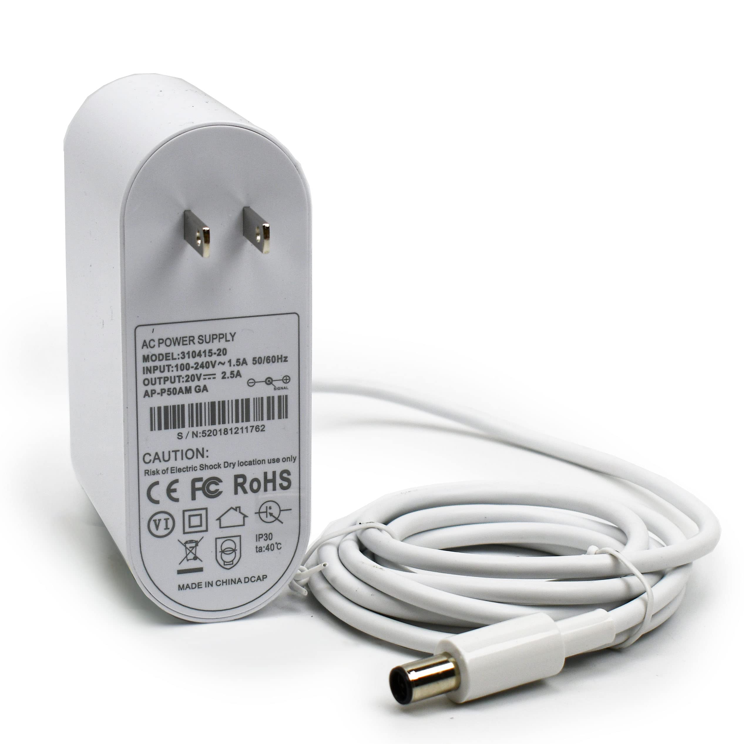 Replacement Charger For Dyson Air Purifier Bp01 Tp04 Tp05 Tp06 Dp04 Ac/Dc Power Supply 20V 2.5A 281831 05,310415 20 White
