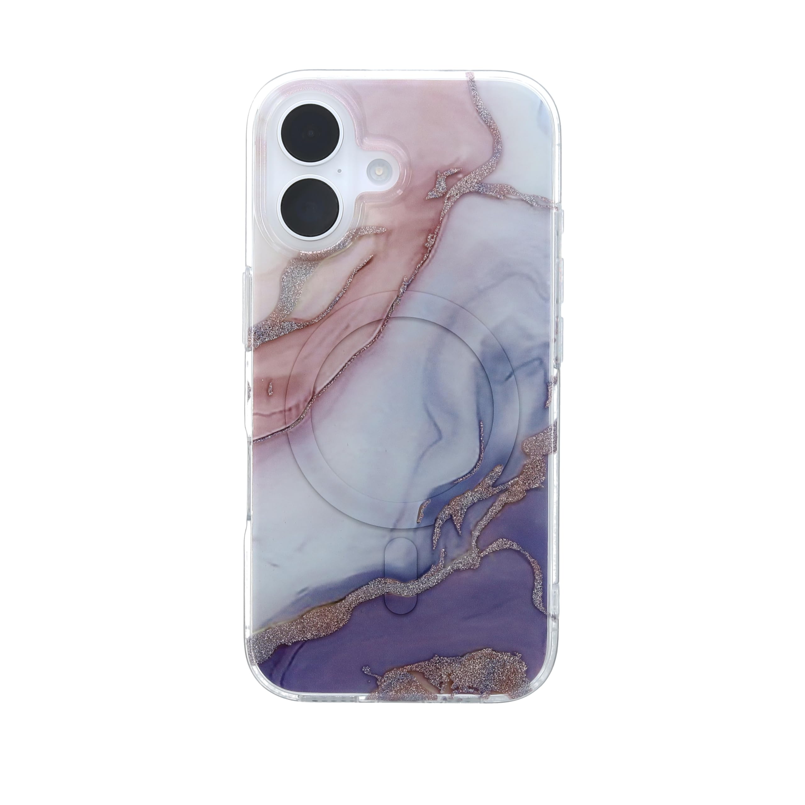 Katti Case for iPhone 16 Phone Case - Purple/Pink Marble - Ultra-Slim, Shockproof, Camera Bumper, Glossy iPhone Case