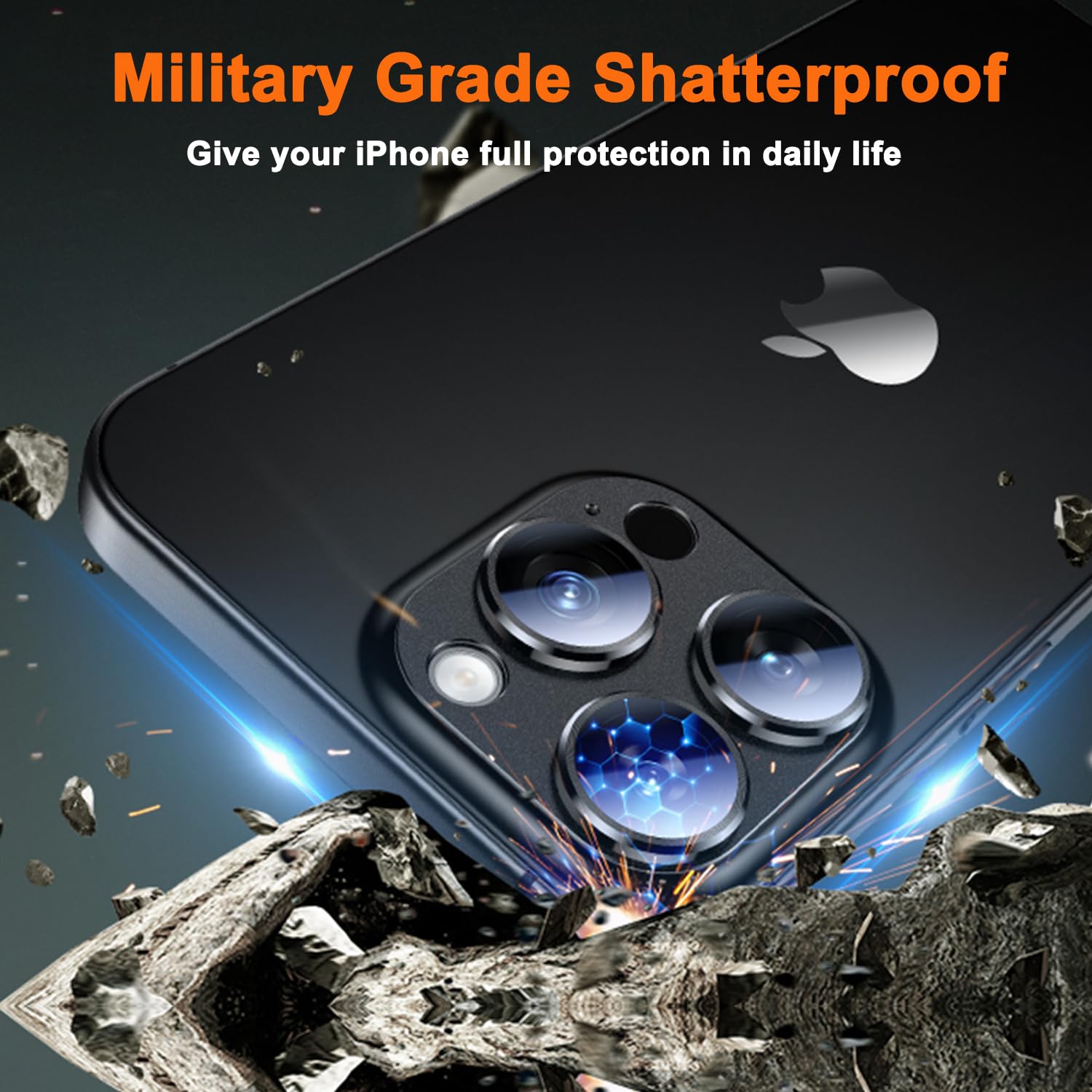 Cojoc For Iphone 16 Pro Max/Iphone 16 Pro/Iphone 15 Pro/Iphone 15 Pro Max Camera Lens Protector [Original Design] Metal Alloy 9H