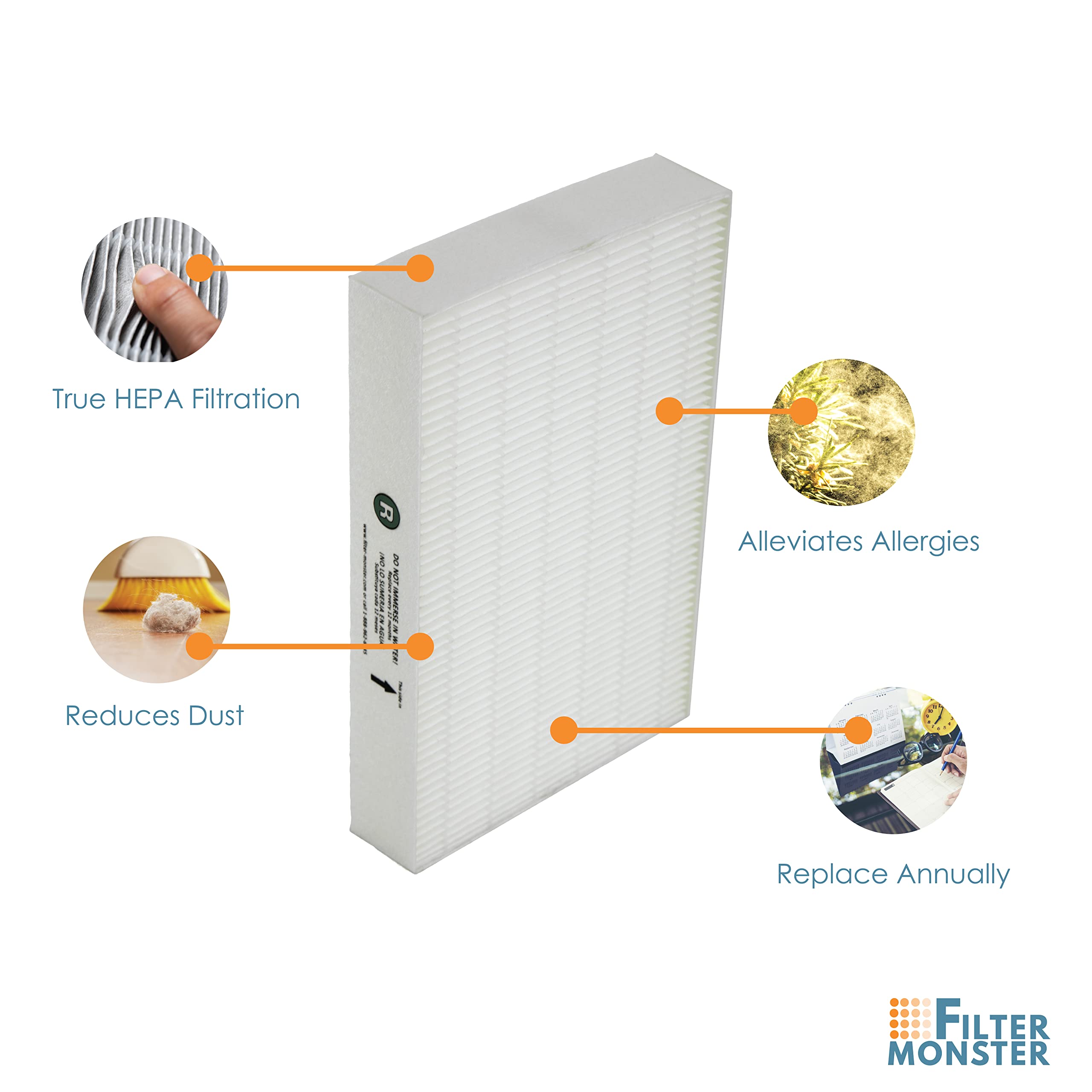 True Hepa Replacement Filter Compatible With Honeywell Hepa R Filter (Hrf R1) For Hpa090, Hpa100, Hpa200, Hpa250 And Hpa300 Seri