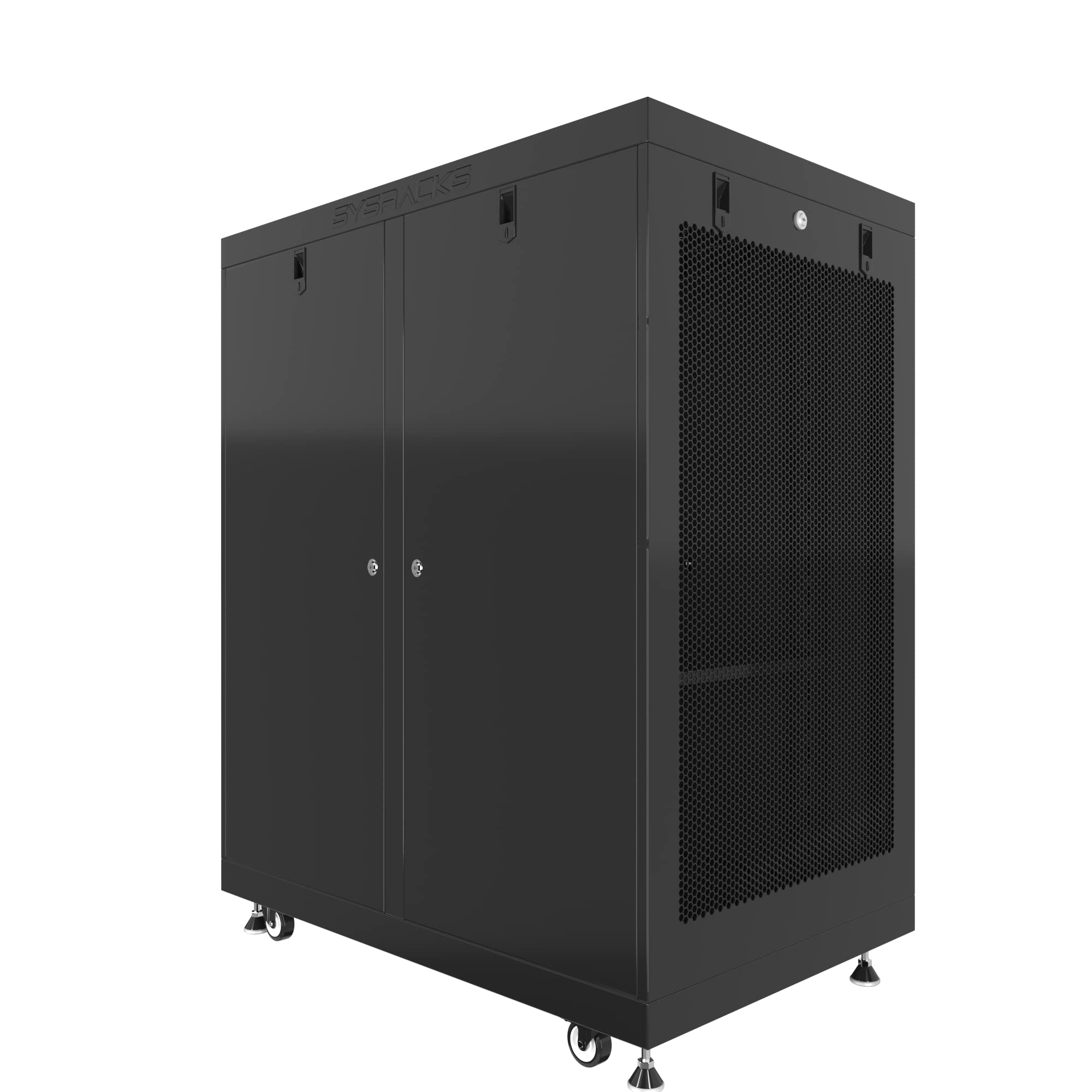Sysracks 18U 35 Inch Deep Server Rack Cabinet It Enclosure   Cooling Fans   Lcd Screen   Thermostat   Pdu   Casters   2 Fans � Shelf